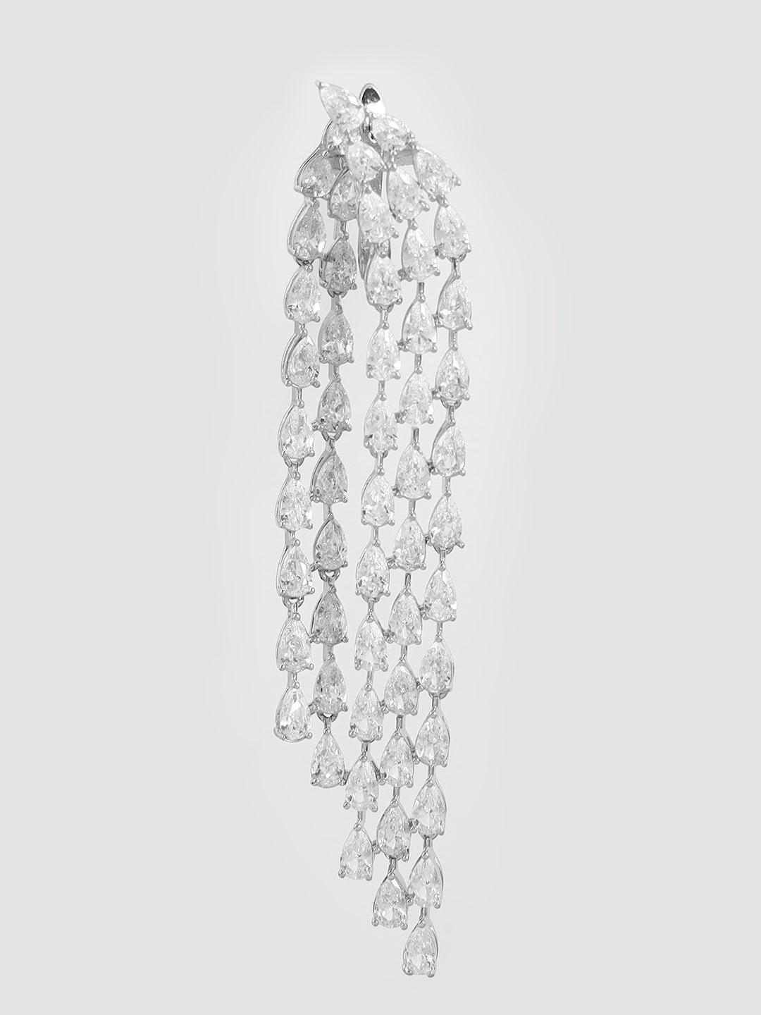 Dual Crystal Drop Earrings – Double Shine for Elegant Evenings