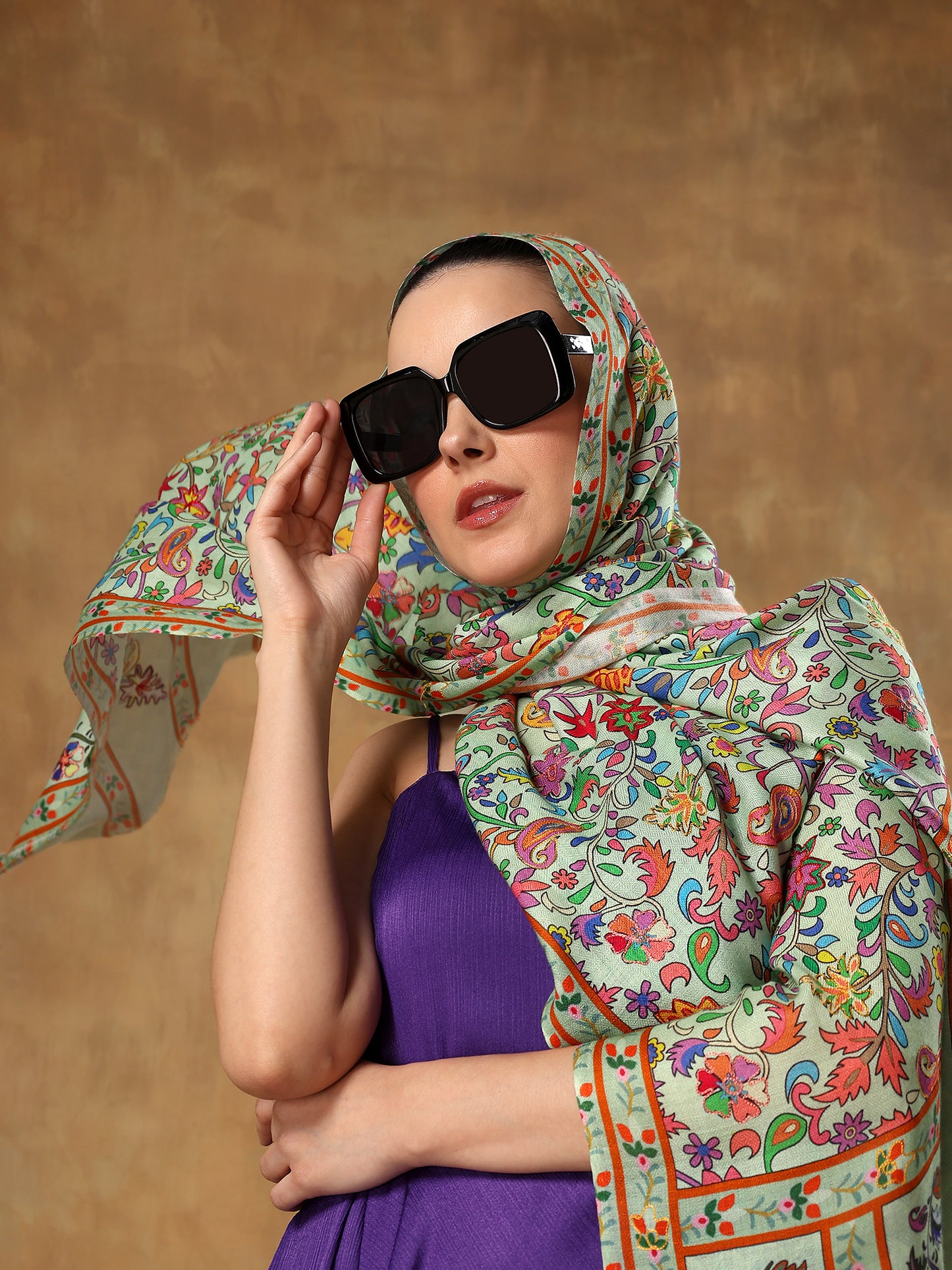 kalamkari shawl price, floral shawl, printed shawl,