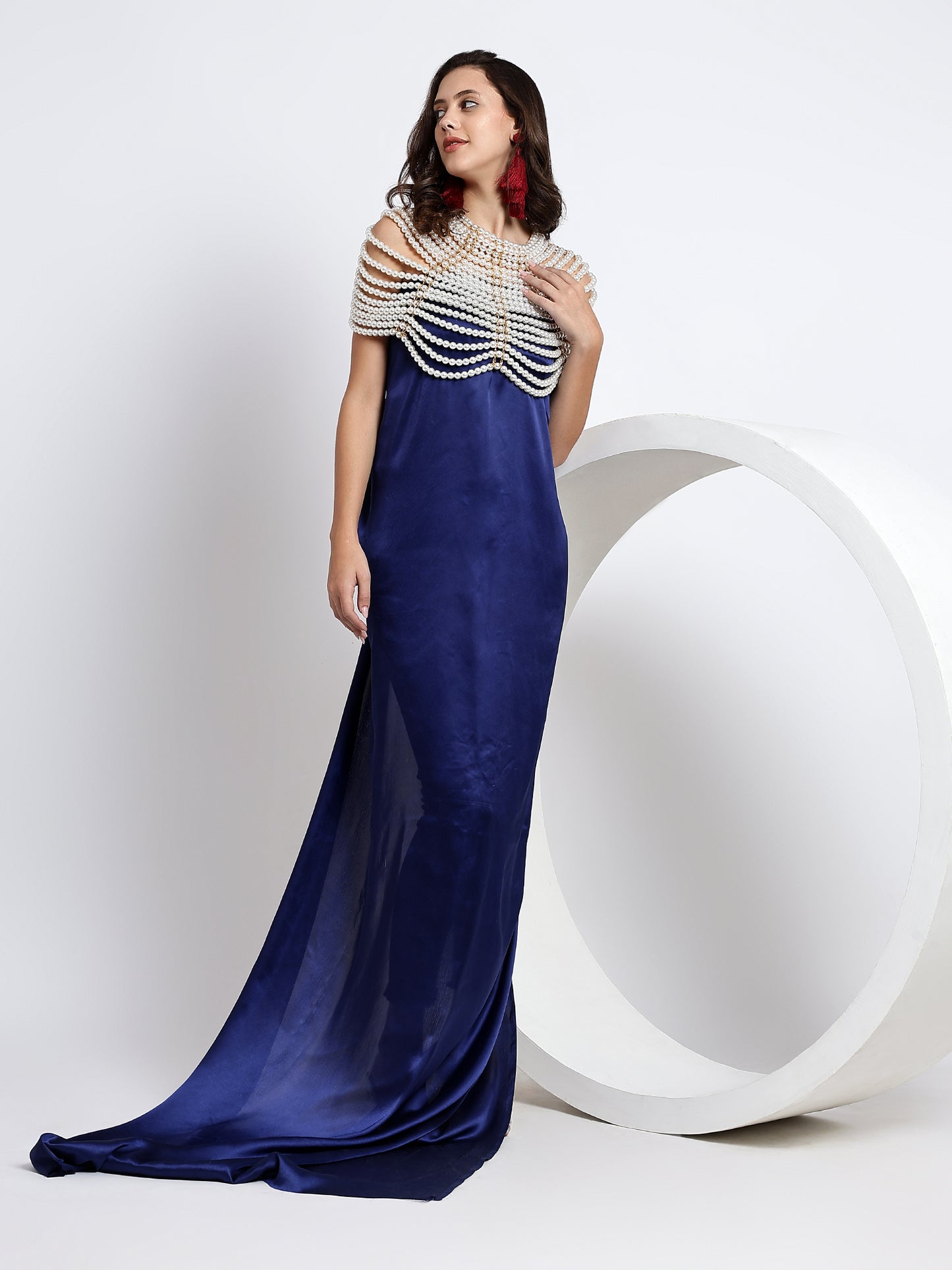 Anushree Sardasi : Senior Fashion Stylist at Hello Magazine , Wearing Modarta Pearls Cape, Pearls Blouse