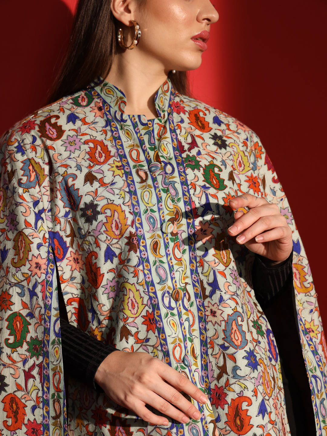 cape winter jacket, woolen capes