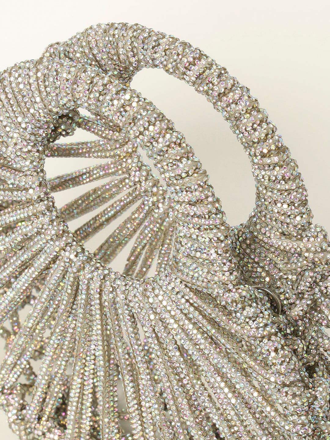 Heart Crystals Beaded Handbag – Romantic Evening Glam Party Purse