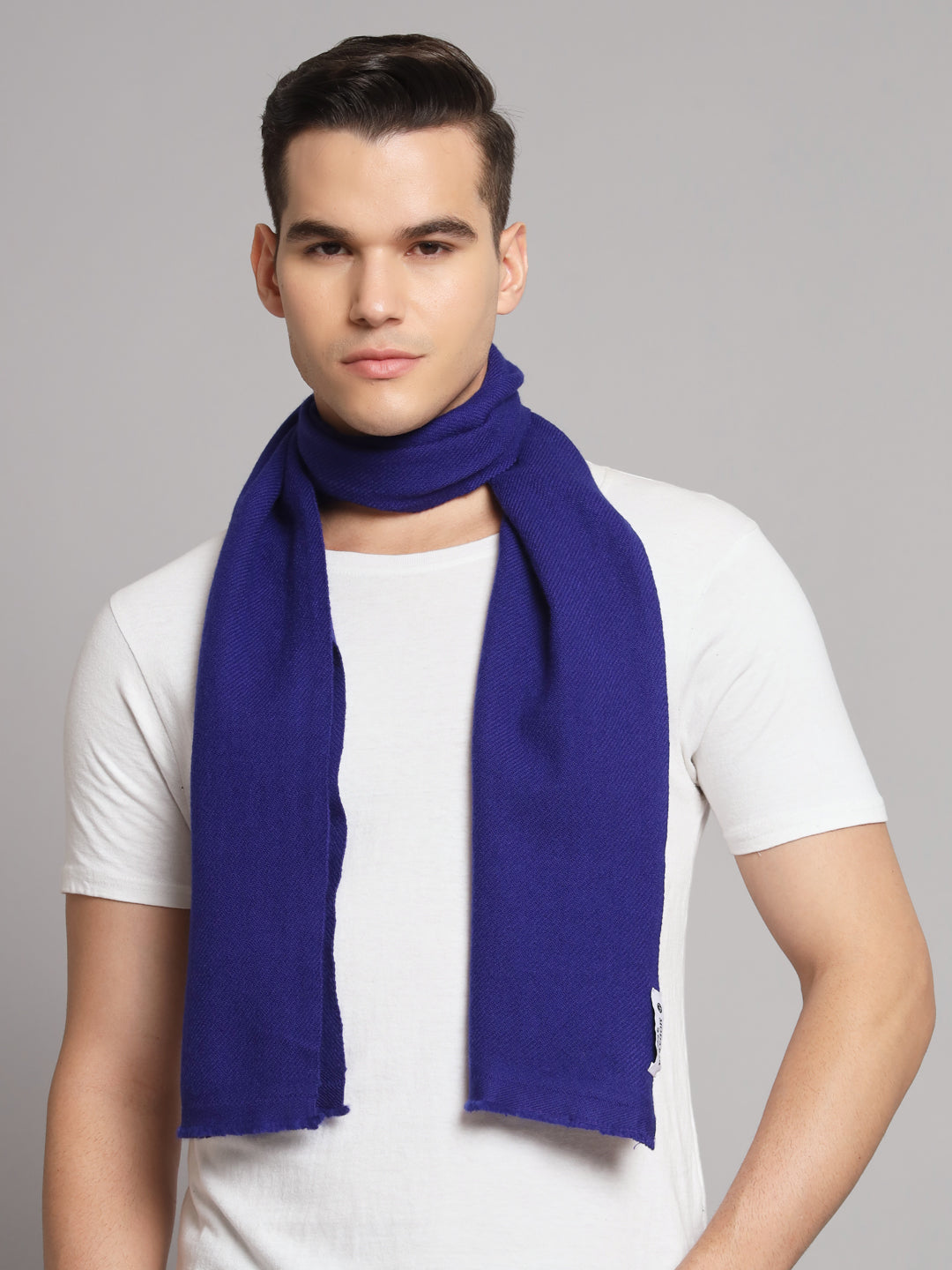 Navy Blue Woolen Muffler for Men