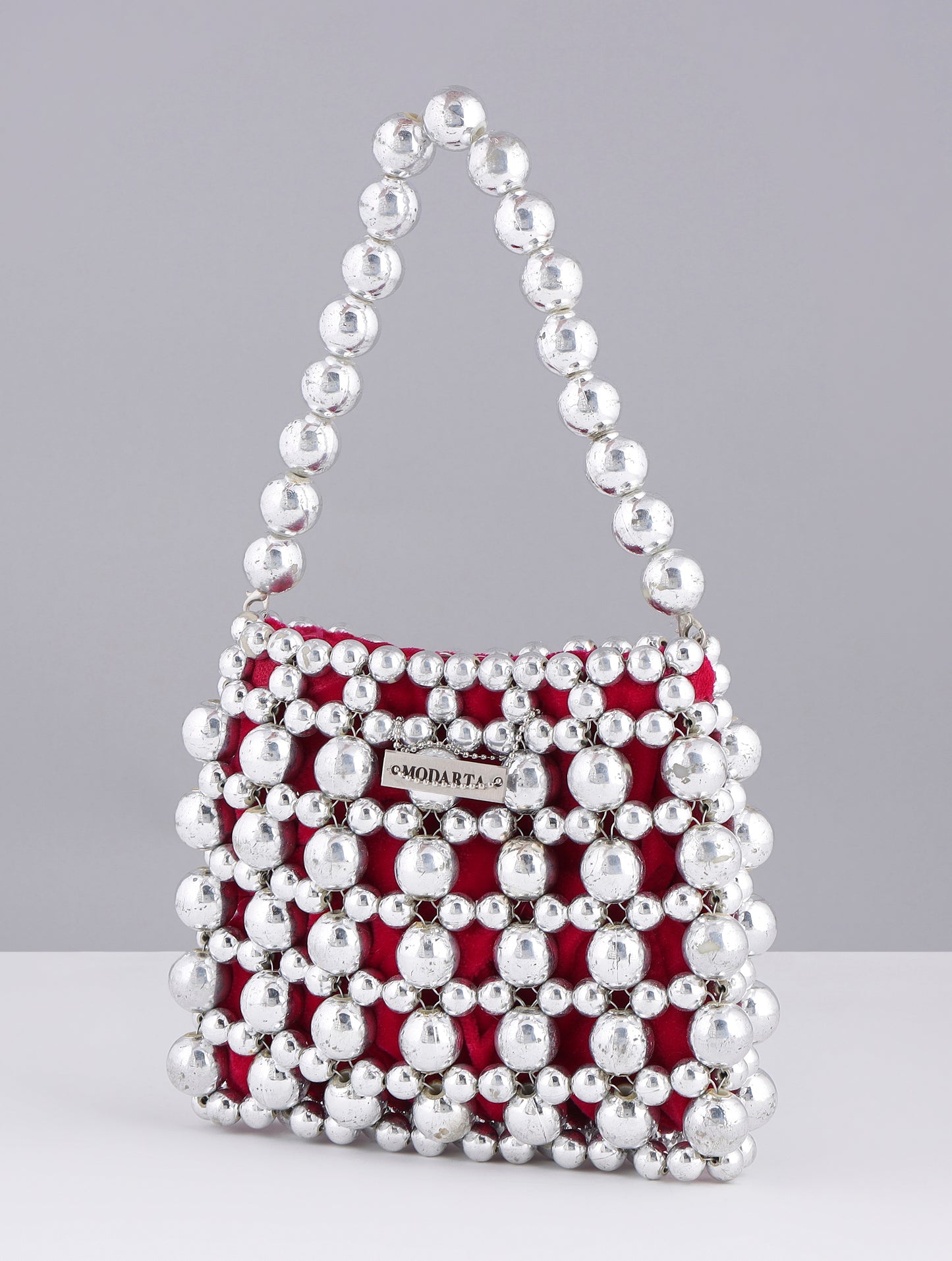silver clutch bag METAL BAG