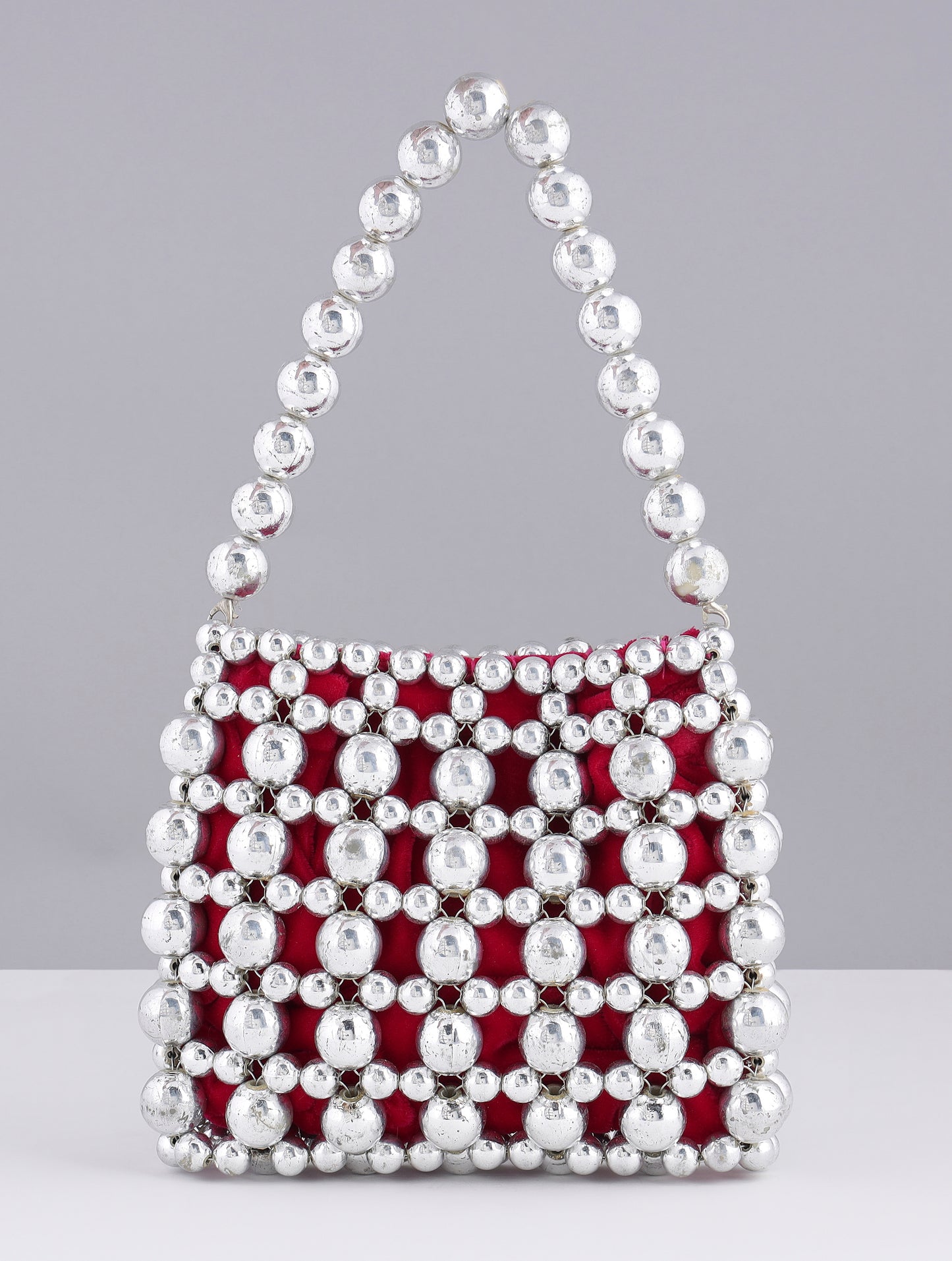 silver clutch bag METAL BAG