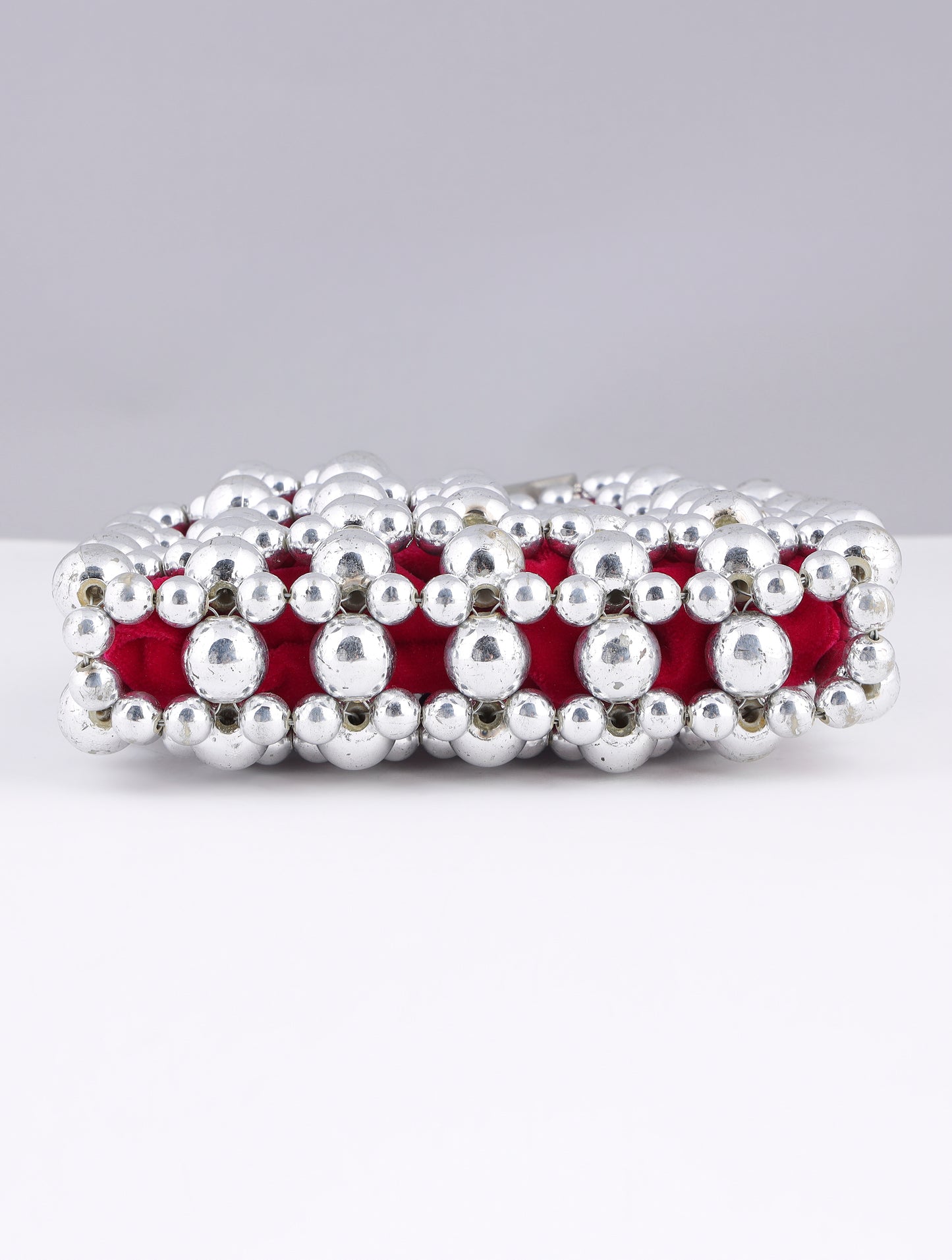 silver clutch bag METAL BAG