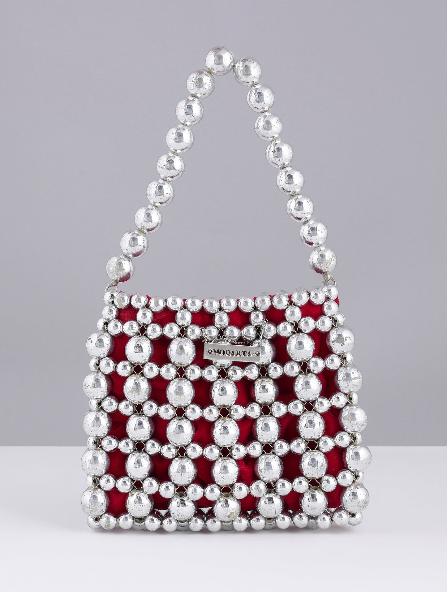 silver clutch bag METAL BAG