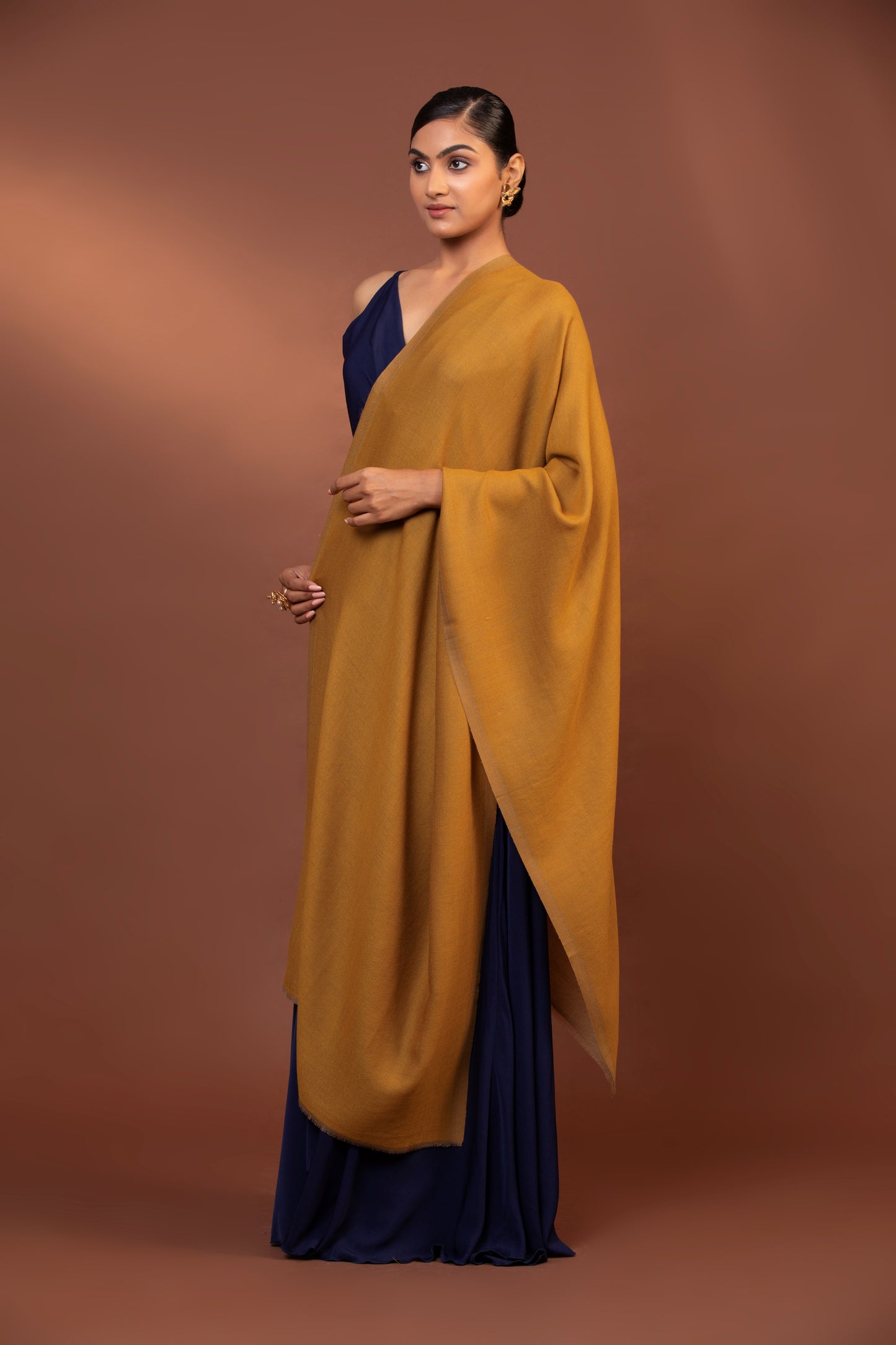 reversible wool shawl, yellow shawl for women, fine wool wrap, versatile women's shawl, luxury winter shawl