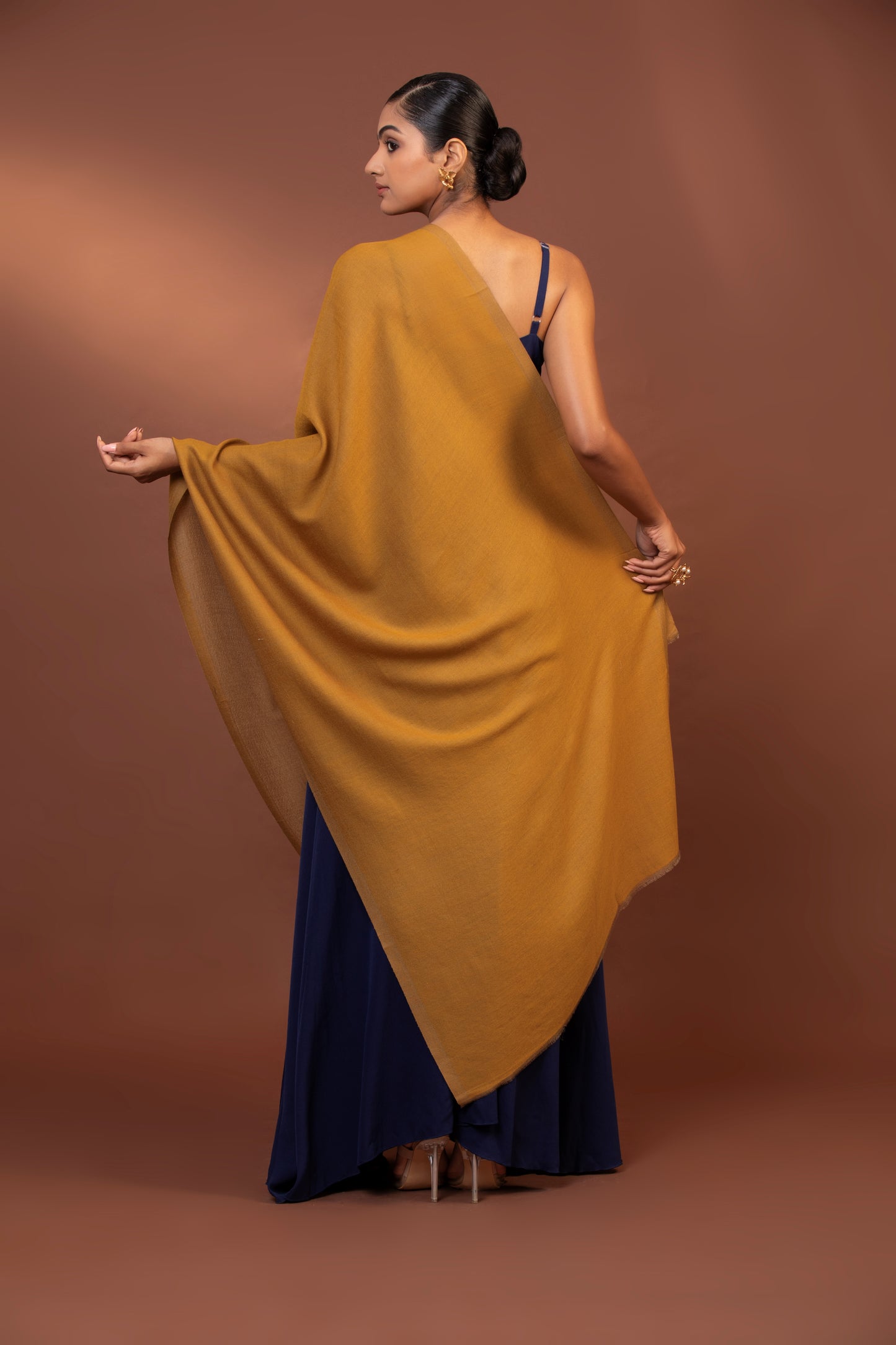 reversible wool shawl, yellow shawl for women, fine wool wrap, versatile women's shawl, luxury winter shawl