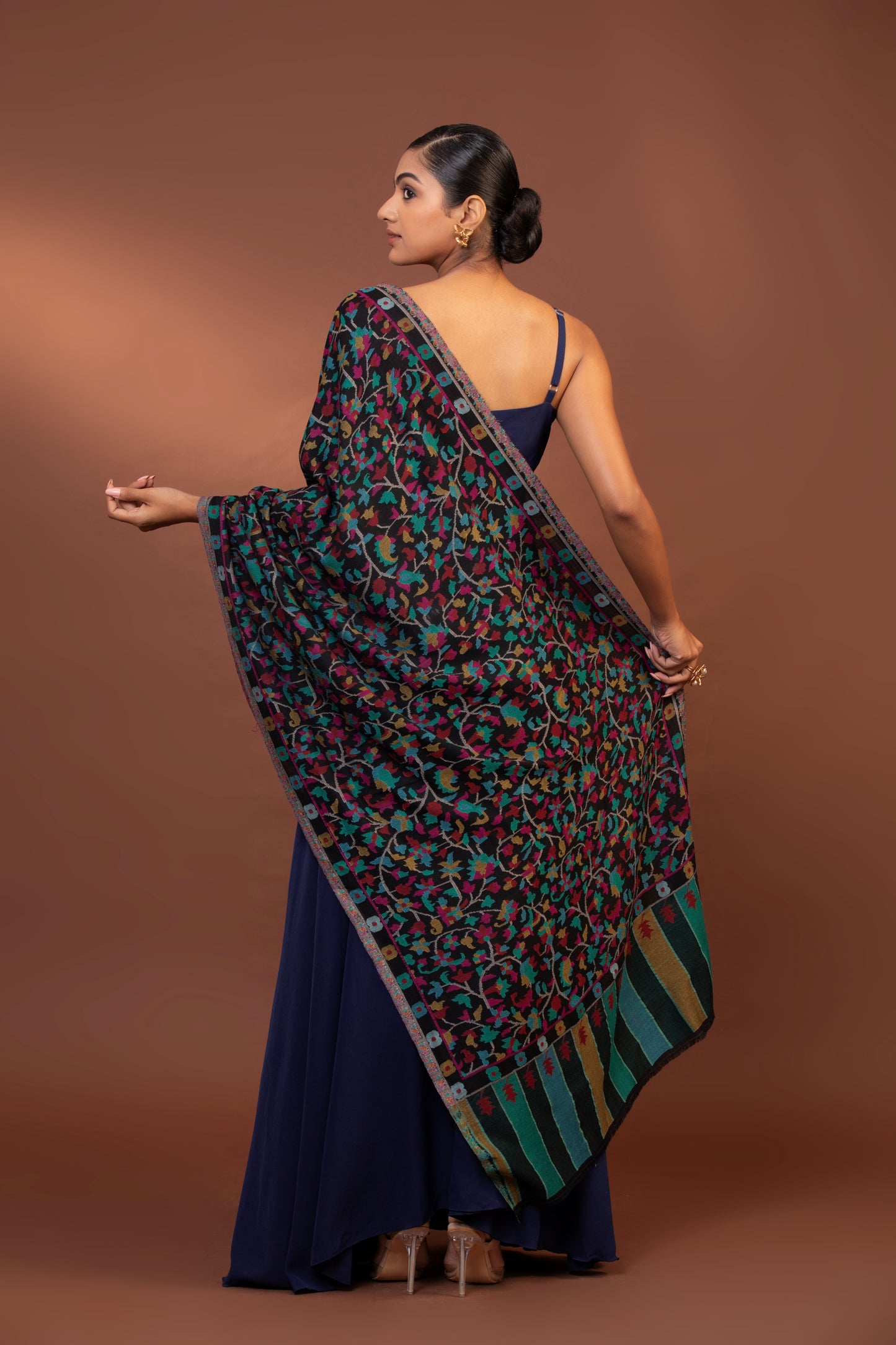 fine wool shawl, ethnic weave shawl, women's wool shawl, soft wool wrap, premium wool scarf