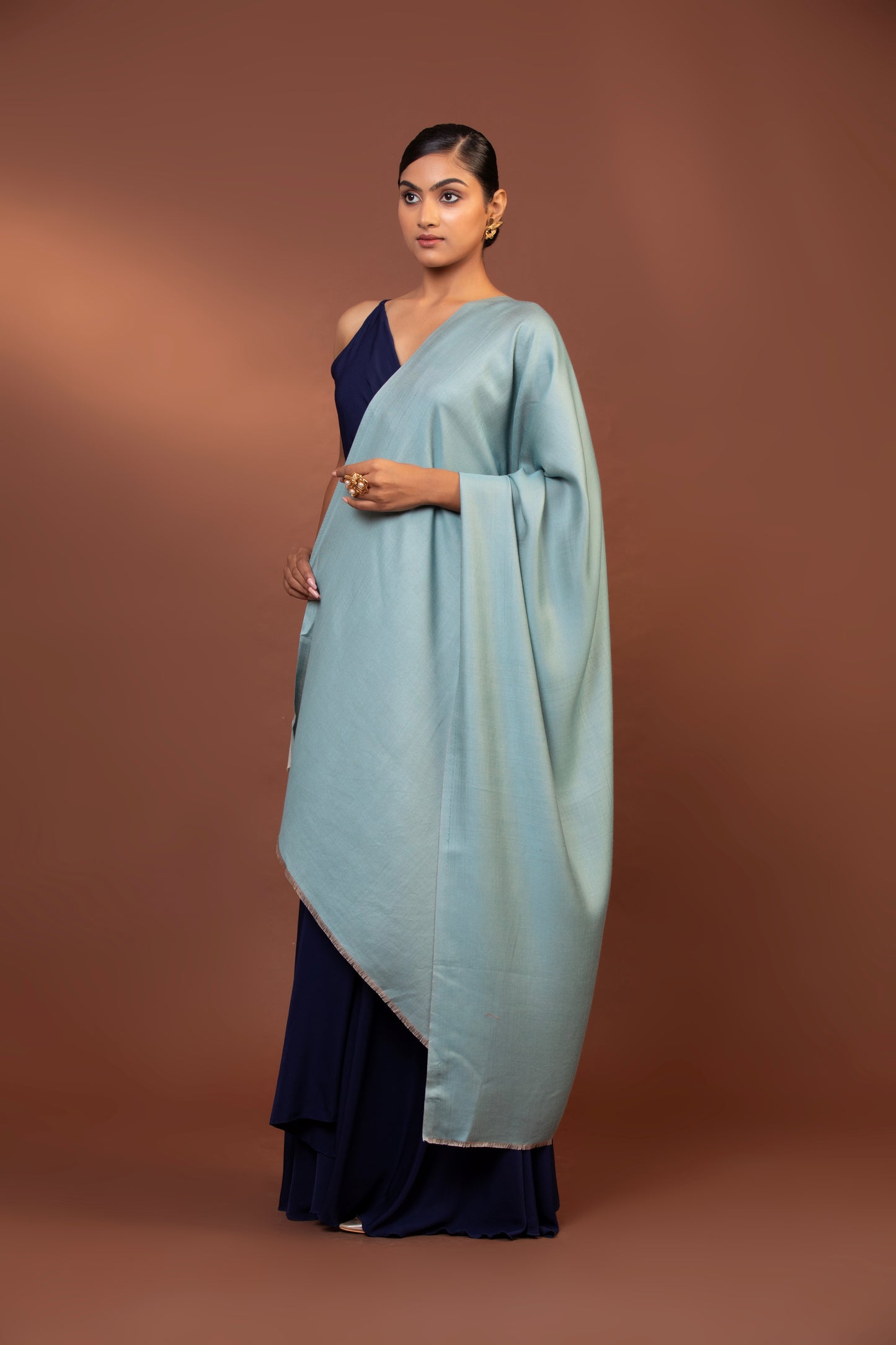 sea glass shawl, viscose shawl for women, lightweight shawl, cool color shawl, stylish women's wrap