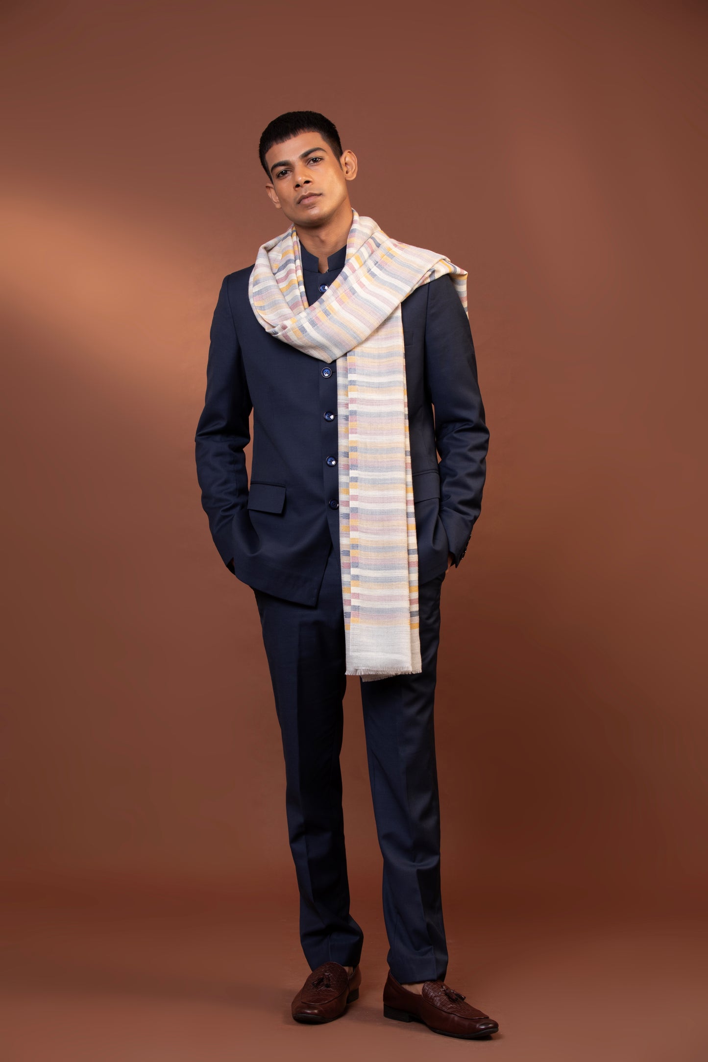 Multi Wool Hand Woven Shawl, pashmina shawl for men, mens pashmina, mens shawl, designer shawl, wool shawl for men