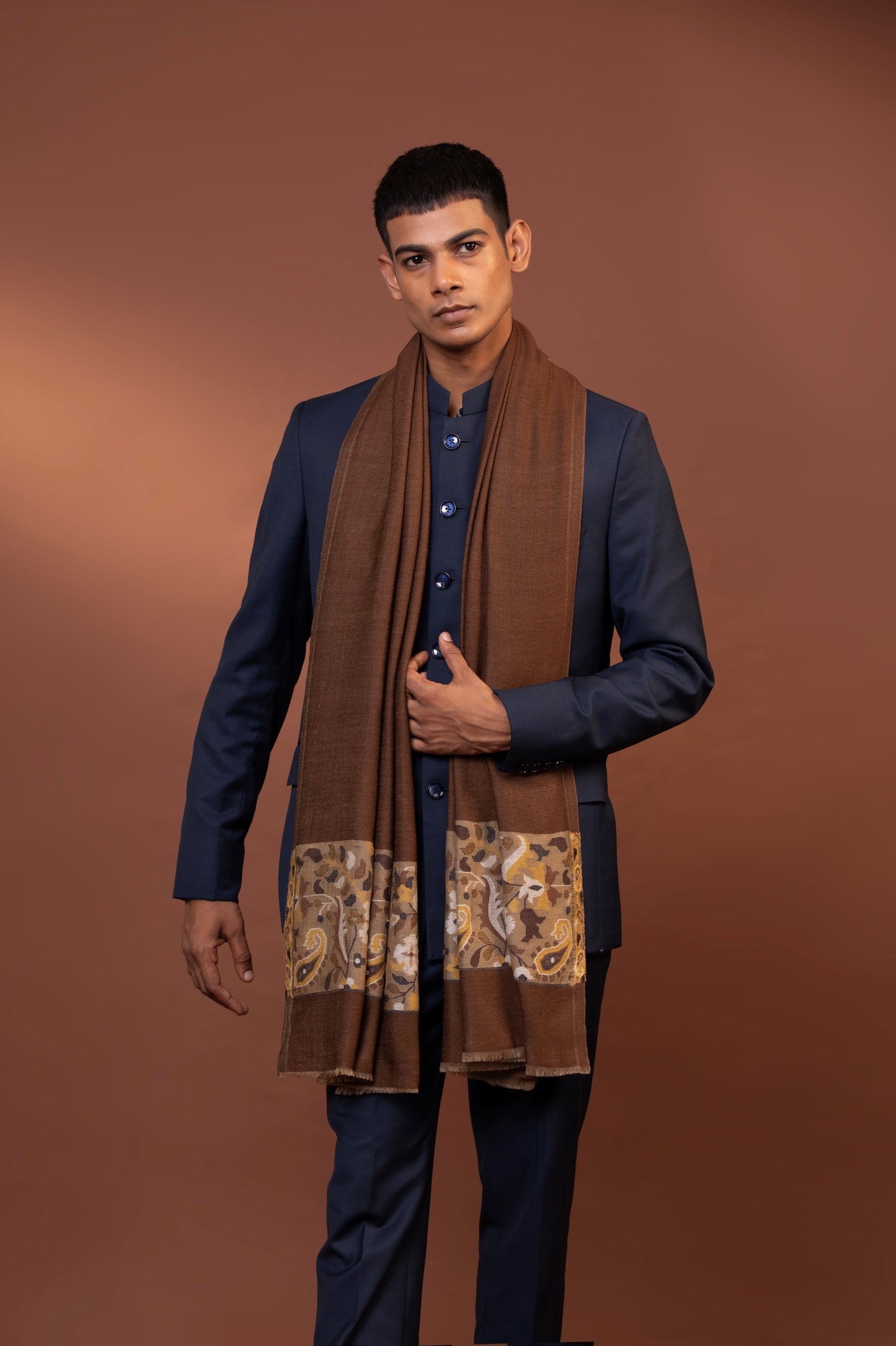 Woven Shawl for Men, Fine wool men shawl,