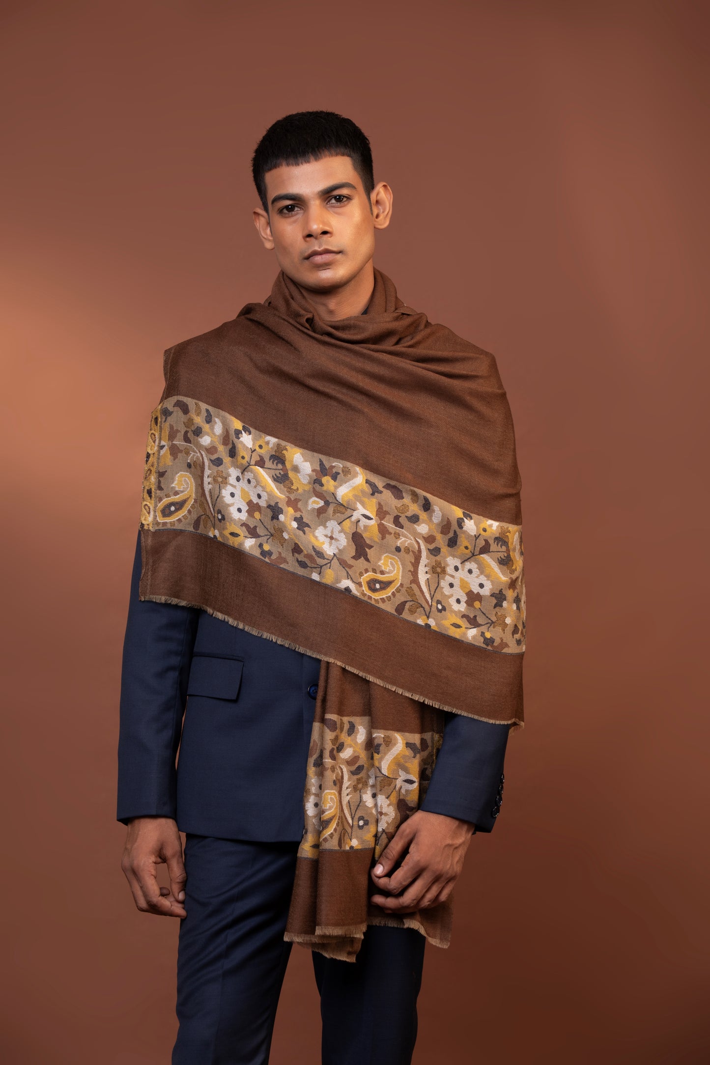 Woven Shawl for Men, Fine wool men shawl,