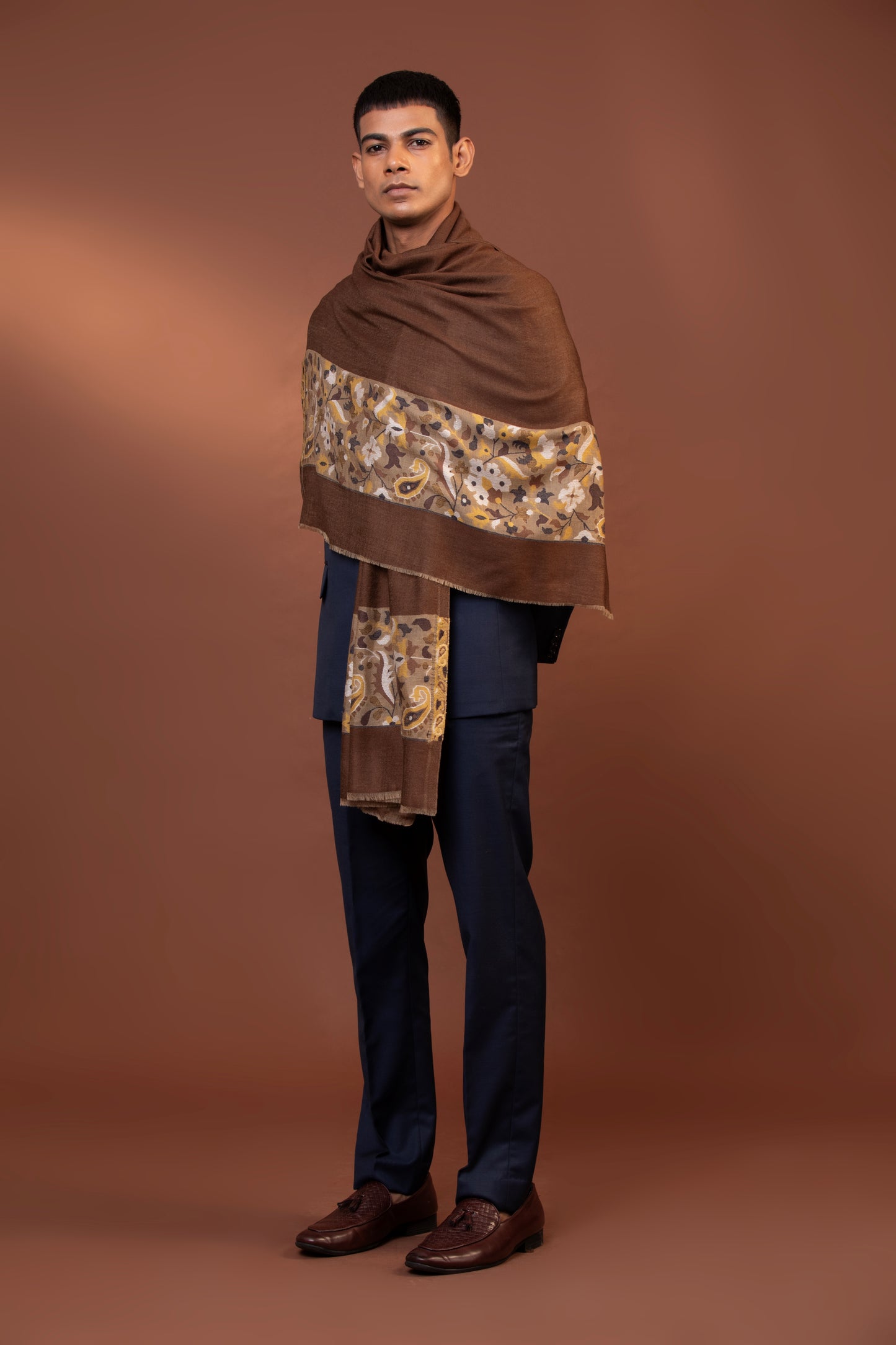 Woven Shawl for Men, Fine wool men shawl,
