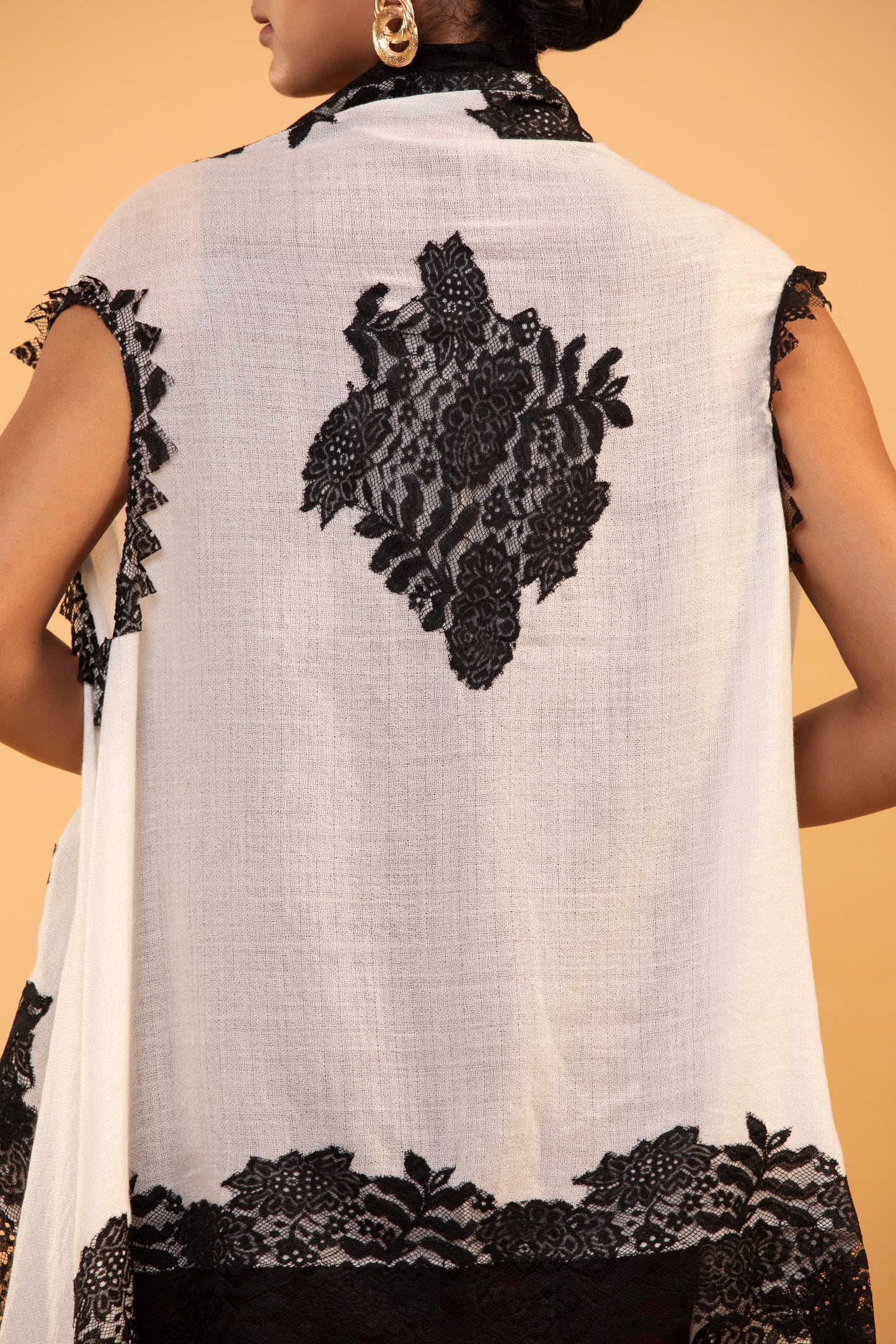 Black lace shawl, evening wrap, women's fashion shawl, elegant shawl, formal shawl.