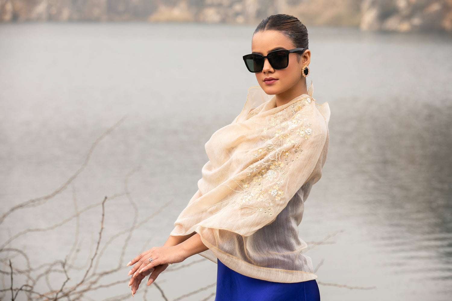 Wrap yourself in luxury with our Modarta Wool Scarf, a chic beige stole designed for women. Crafted with the finest wool, it's the epitome of elegance and warmth.