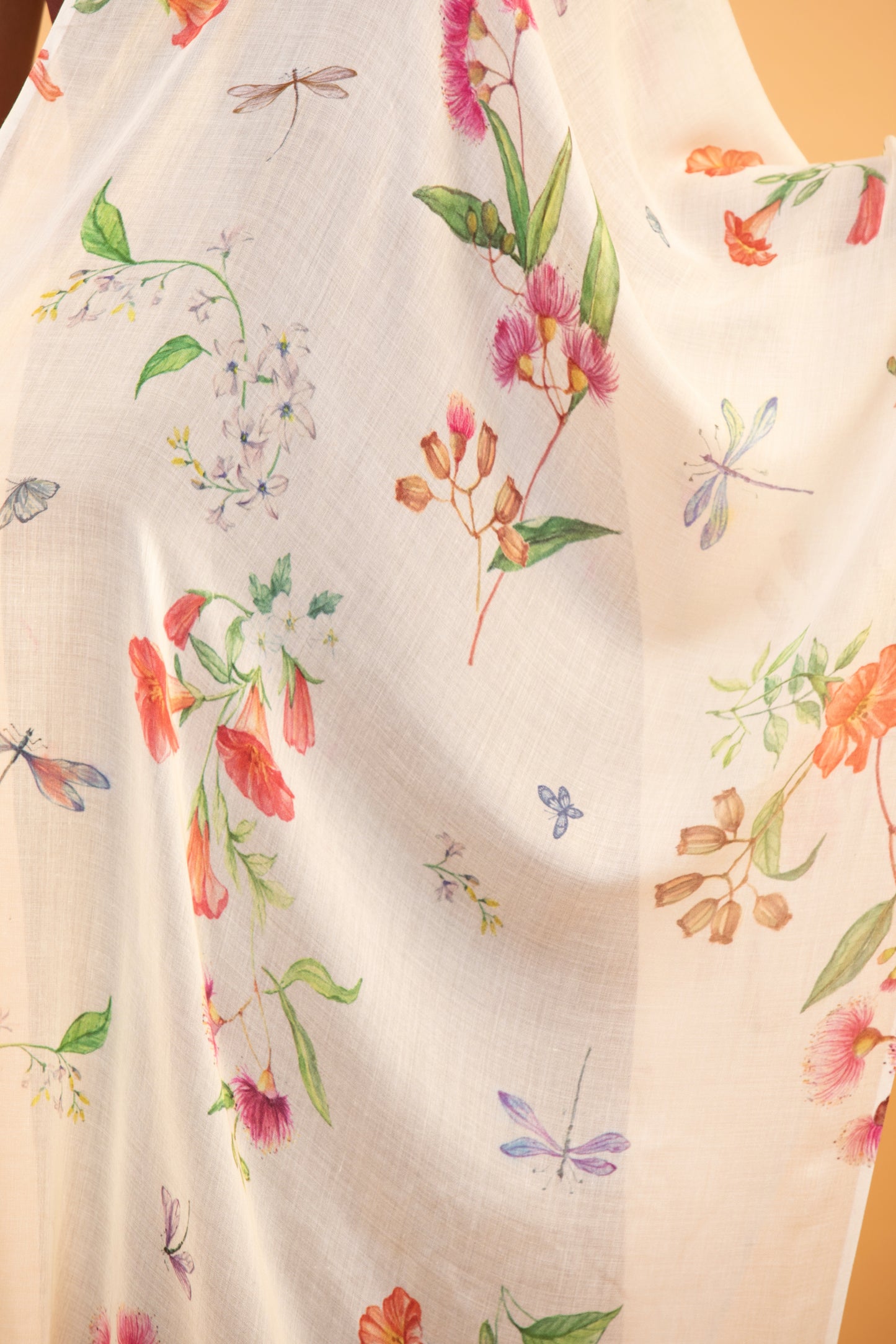 fine wool shawl, floral print wrap, women's wool scarf, elegant shawl, lightweight wrap