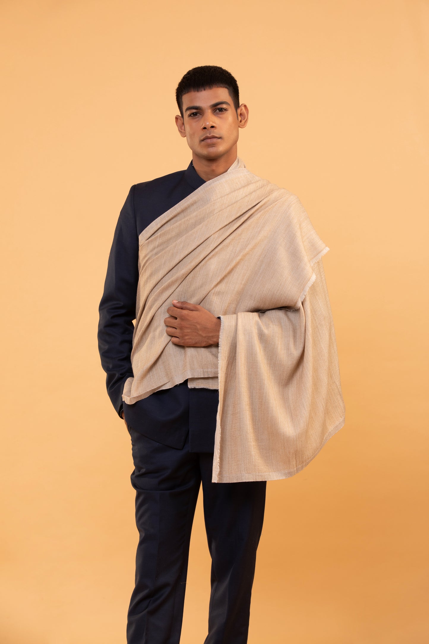 pashmina wool shawl, brown wool shawl for men, solid wool shawl, men’s pashmina shawl, unique wool shawl