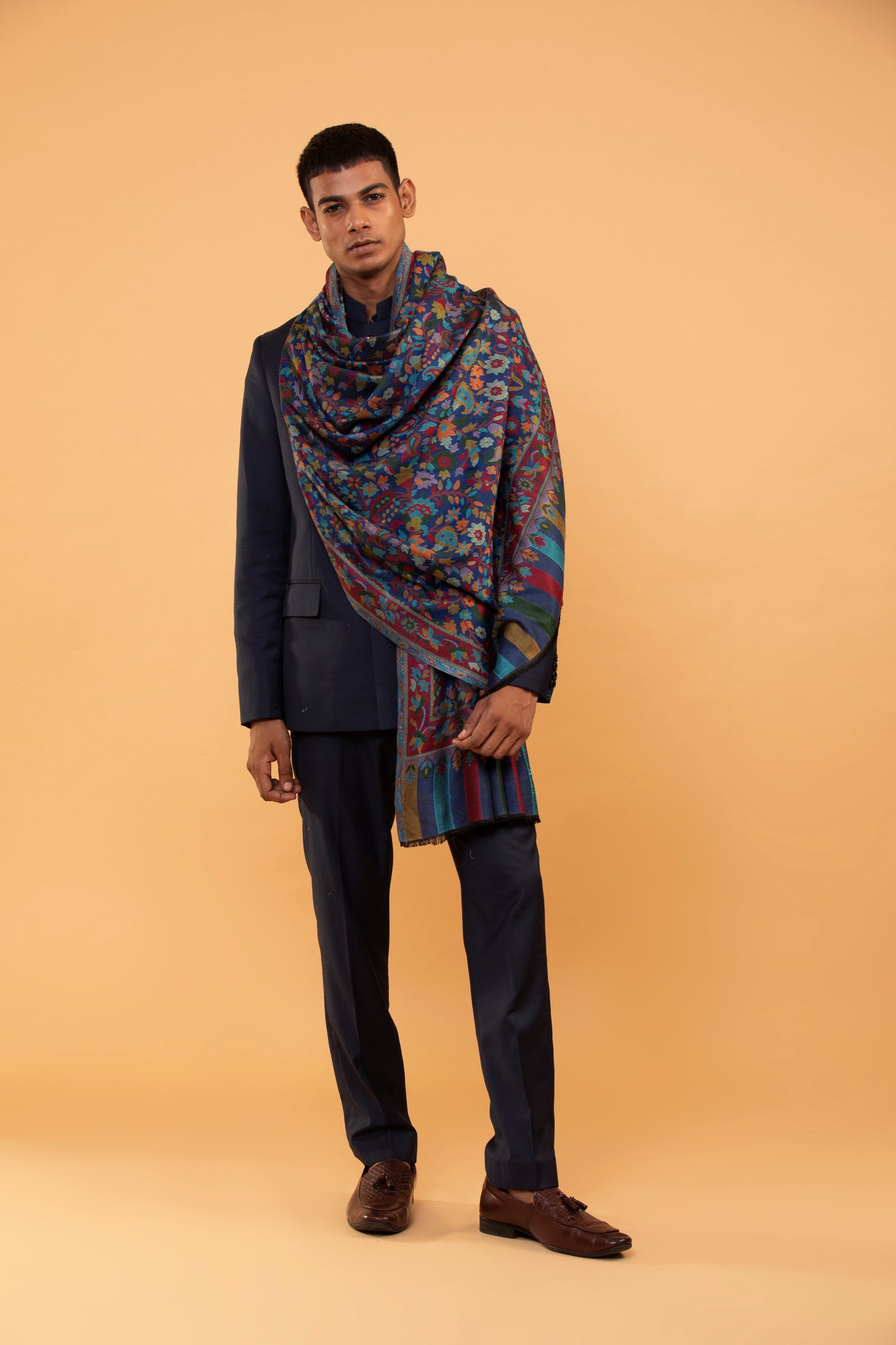 Woven Shawl for Men, Fine wool men shawl,
