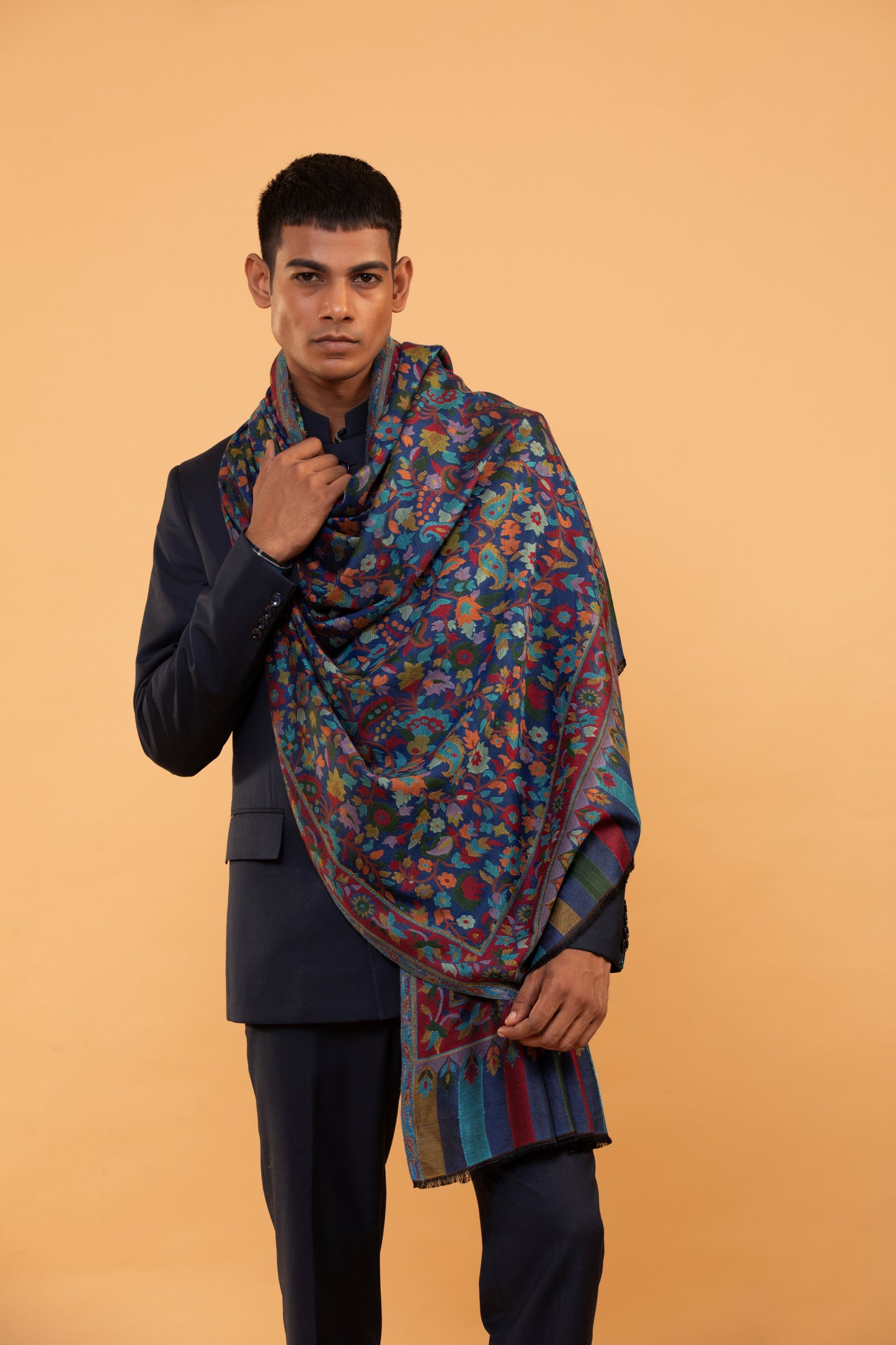 Woven Shawl for Men, Fine wool men shawl,