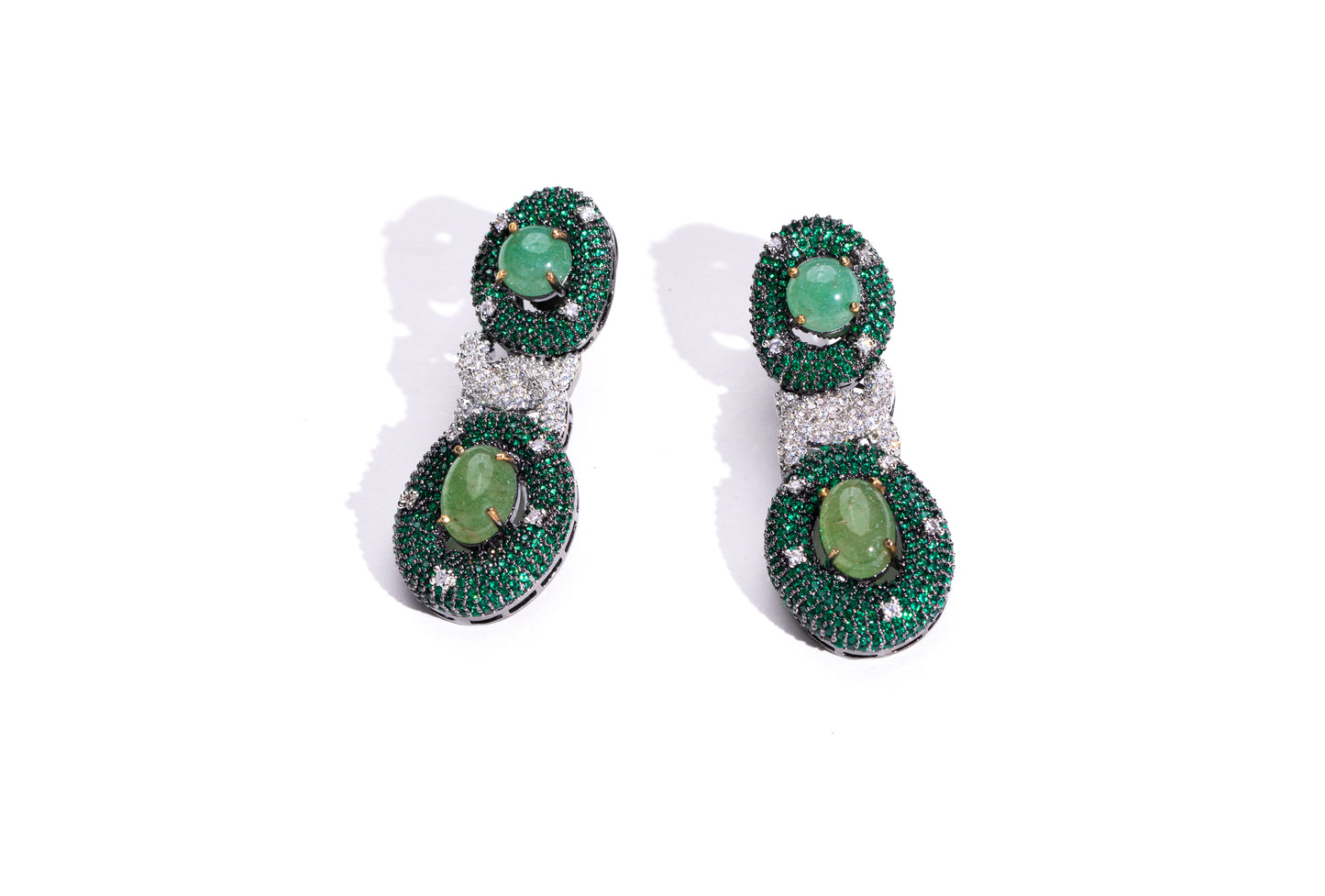 Fashion-Forward Earrings: Stand out from the crowd with these trendy entangled chain dangler earrings."