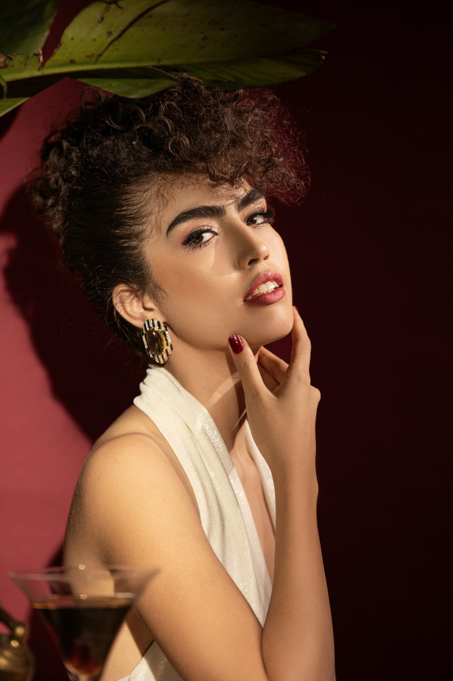 Uber and Unique Earrings: Elevate your look with these stunning black stone earrings, a must-have accessory