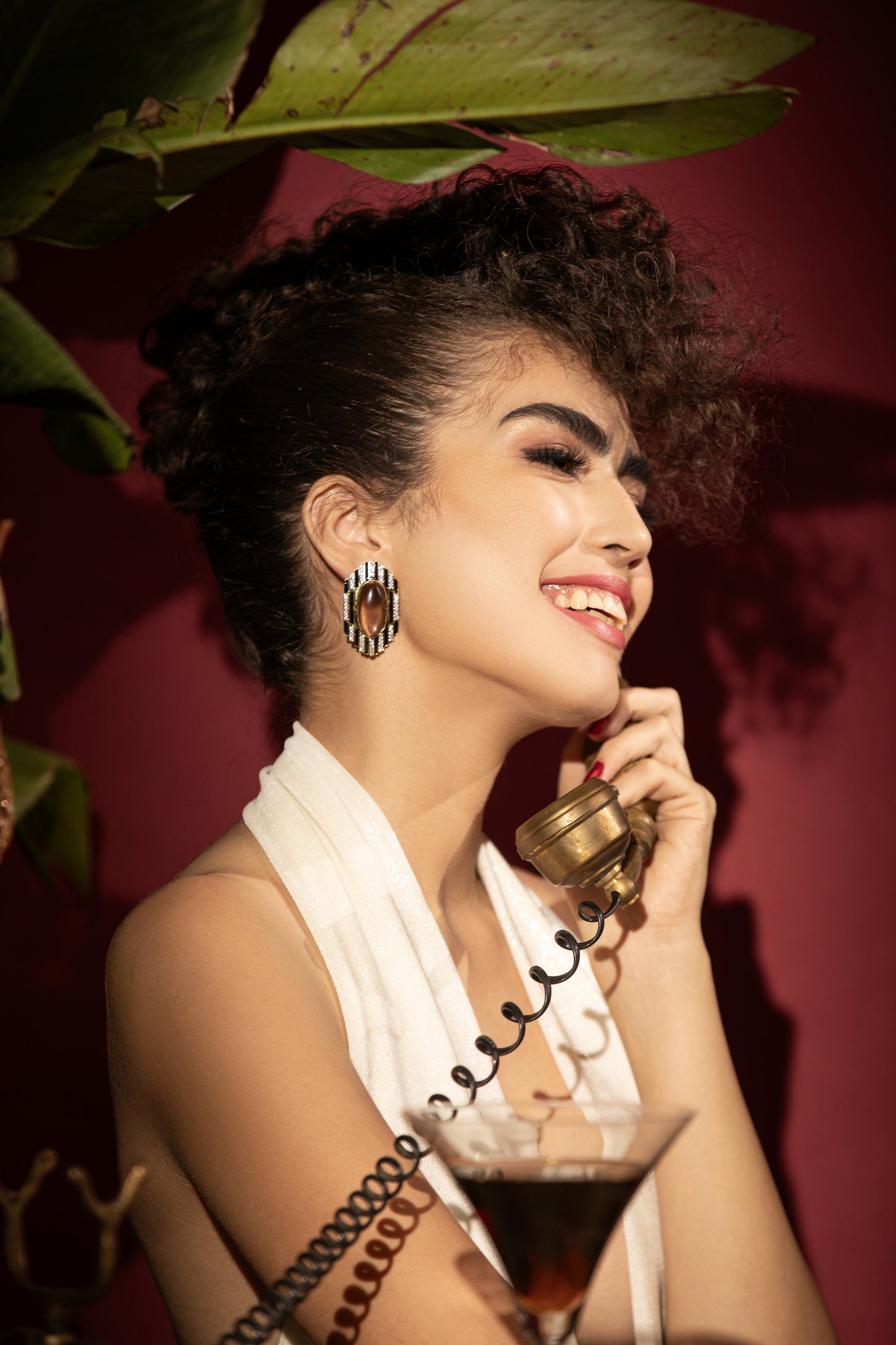 Unique Black Stone Earrings: Statement earrings with precious stones for women, perfect for any occasion