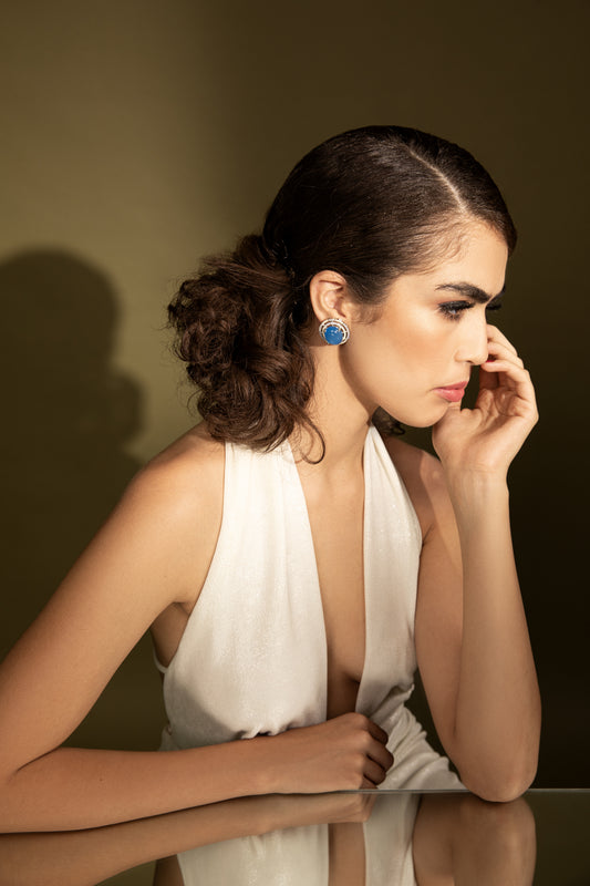 Classic Blue Stone Earrings | Buy Jewelry Online