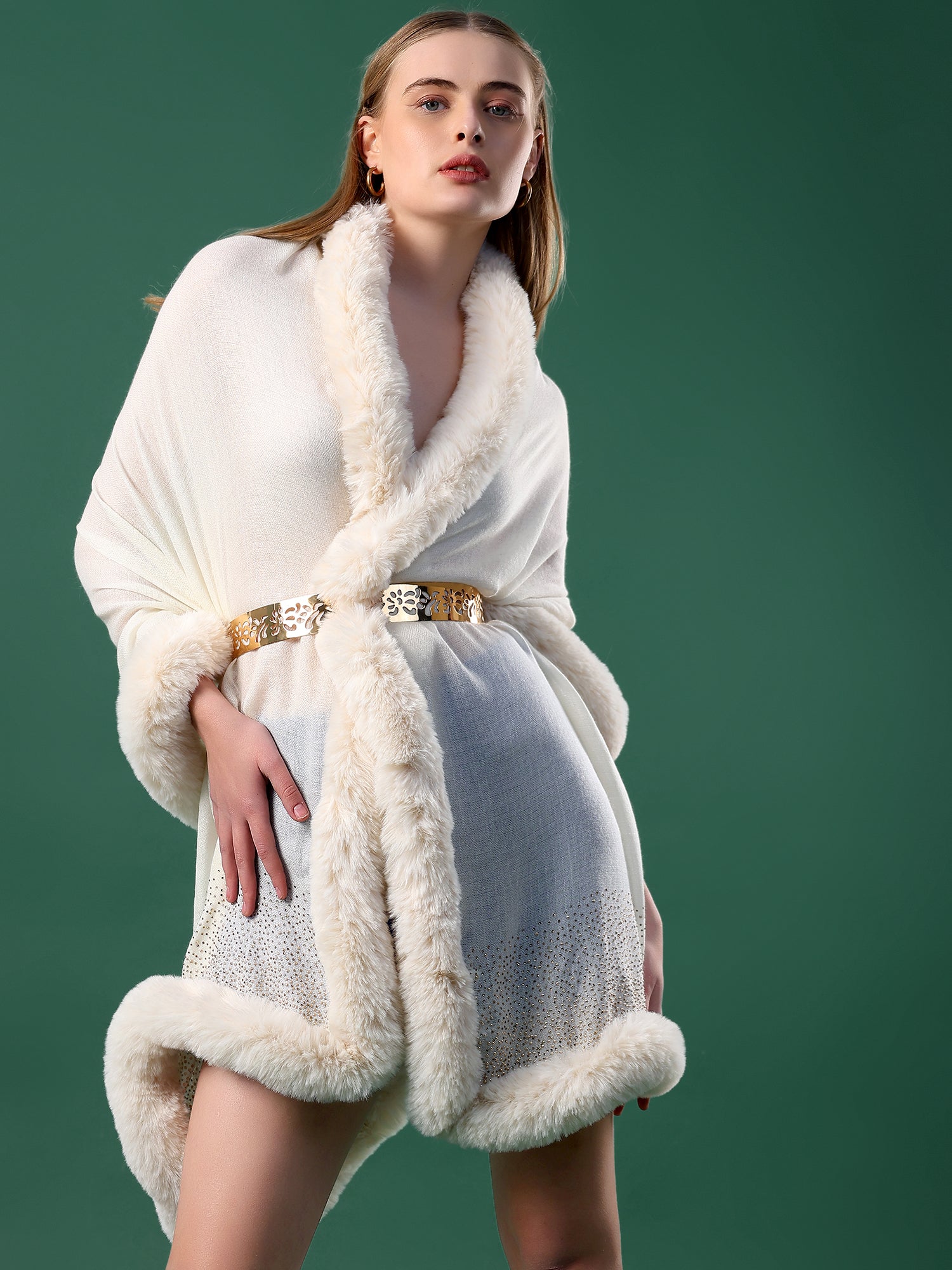 fur wrap, faux fur shawl, white fur shawl online, fur shawl