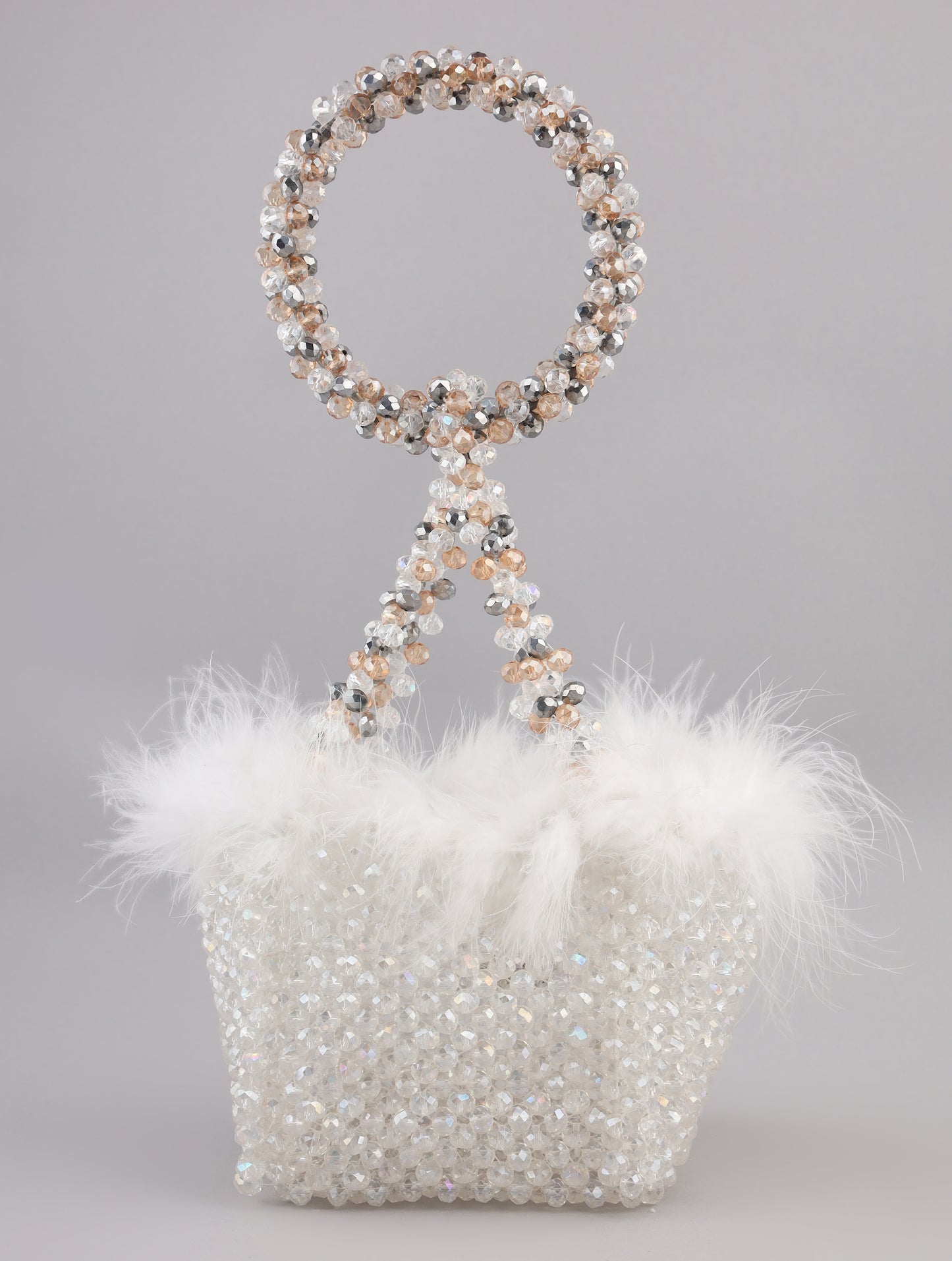 silver clutch, fur purse, fur clutch, silver bag for wedding, silver clutch bag, faux fur bag