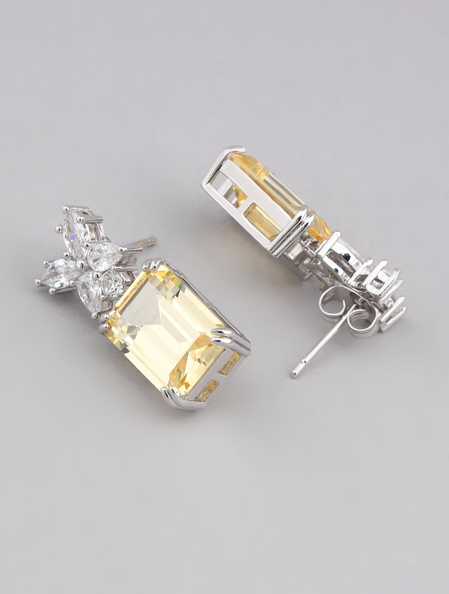yellow saphire earrings, earrings for women, diamond earrings for women, sapphire earrings