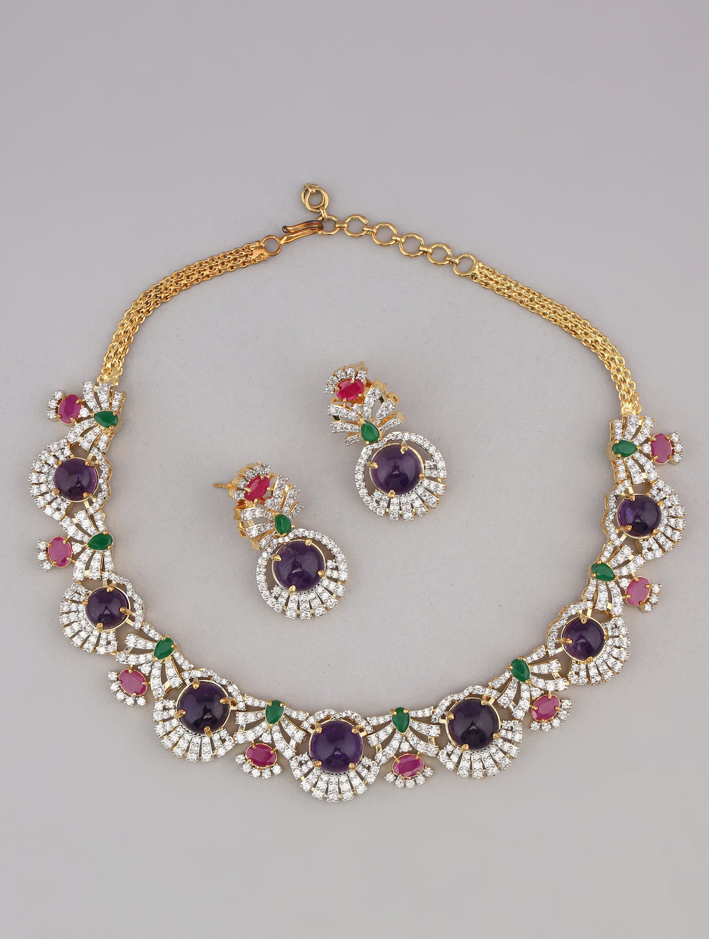 gemstone necklace, diamond necklace for women, sapphire necklace, amethyst necklace