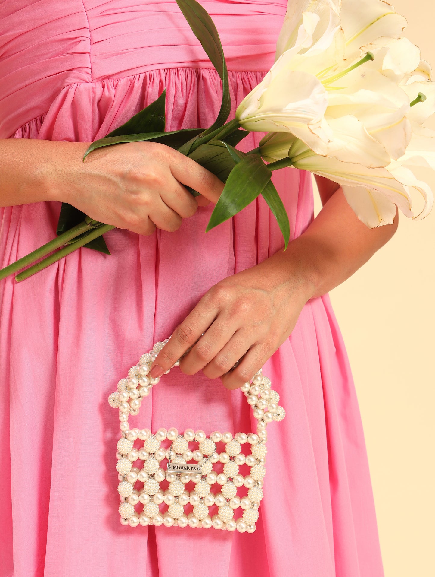 Mini Purse Stylish Purse made of pearls