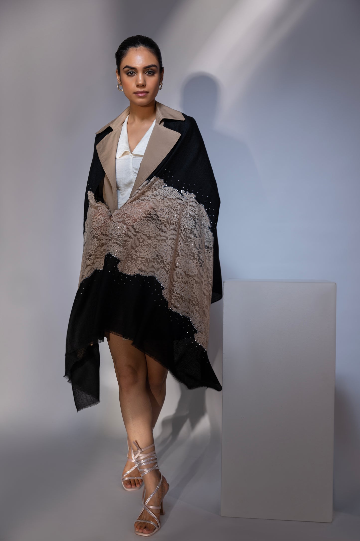 dress shawl, black shawl, party shawl