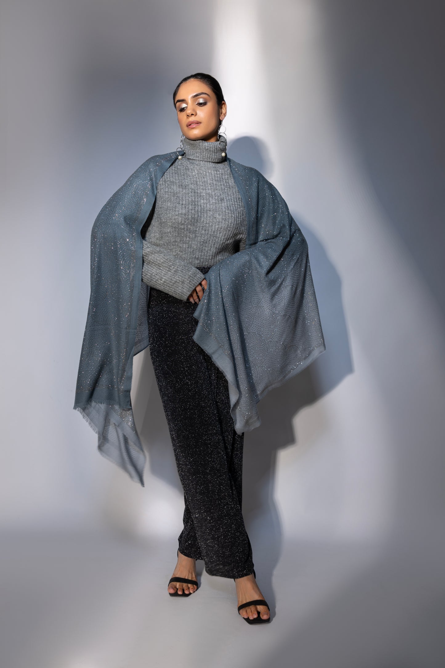 bridal shawl, shawl on dress, shawl party wear