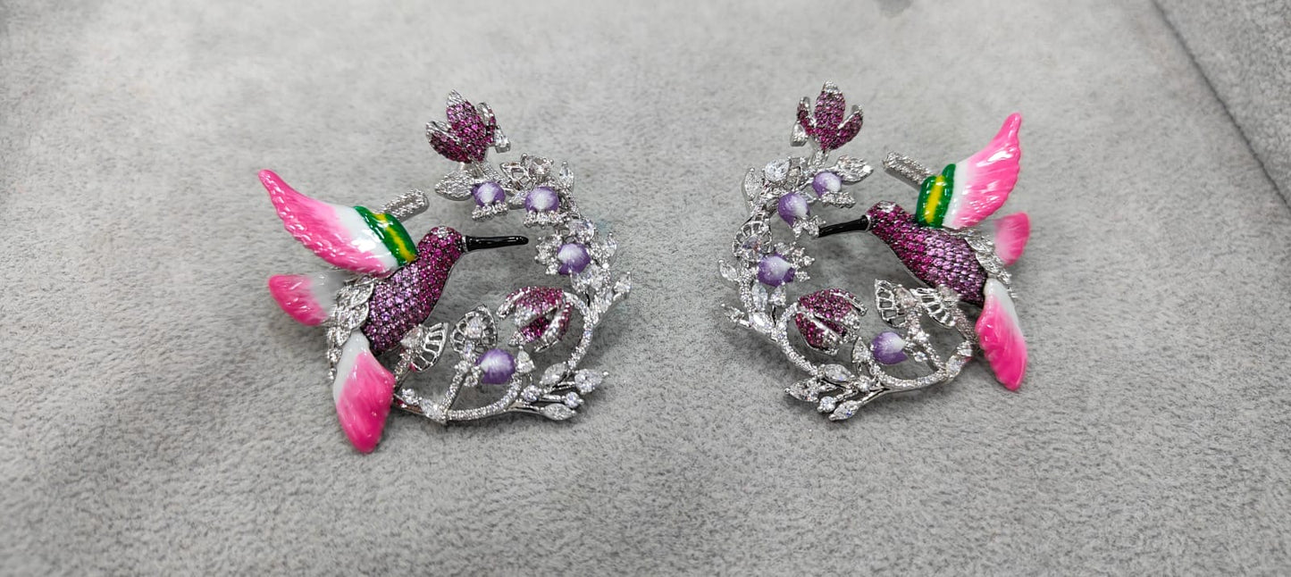 Bird Motif Earrings – Nature Inspired Statement Jewelry for Women