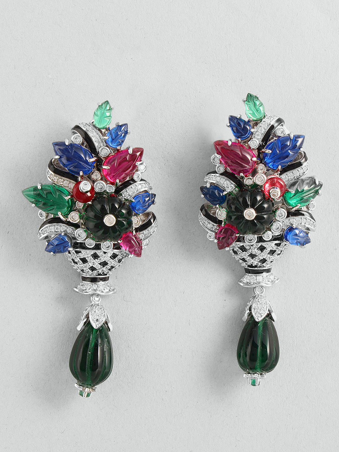 Floral Multicoloured Earrings – Artistic Statement Jewelry for Every Occasion