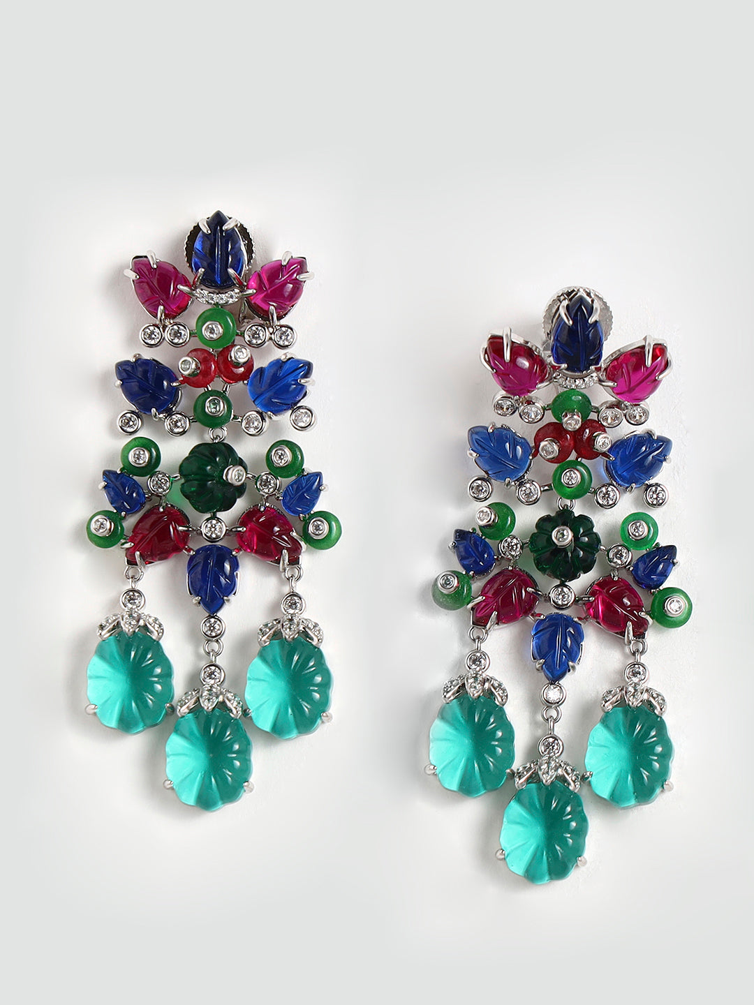 Floral Multicoloured Earrings – Vibrant Statement Jewelry for Stylish Looks