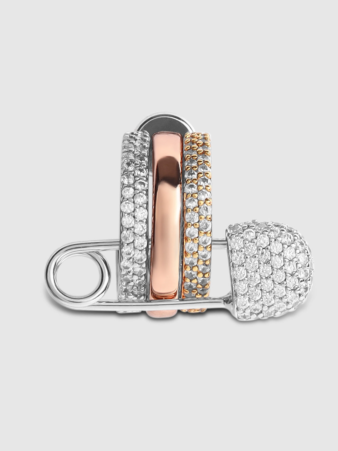 Edgy Safety Pin Hoop Earrings – Minimal Studs with Modern Flair