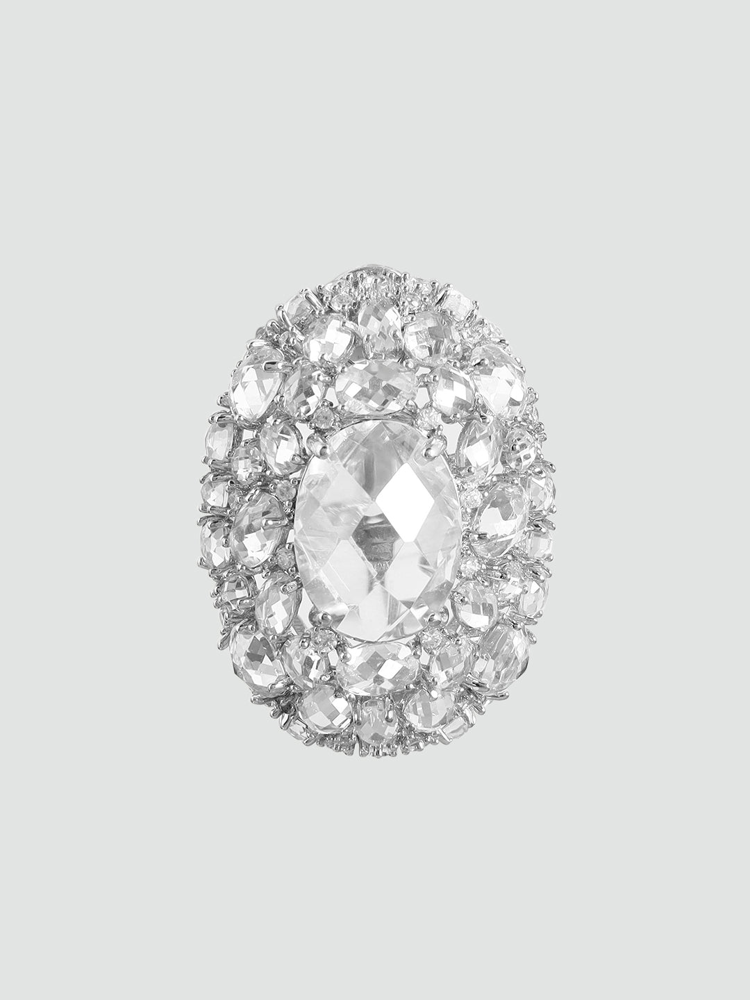 Elegant Oval Crystal Earrings – Timeless Shine for Every Occasion