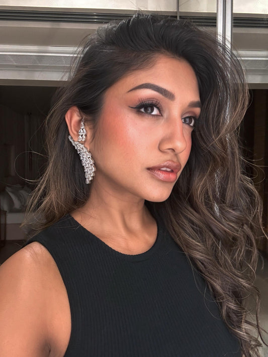 Archana Walavalkar wearing Modarta Statement Ear Cuffs Earrings at Tira Awards