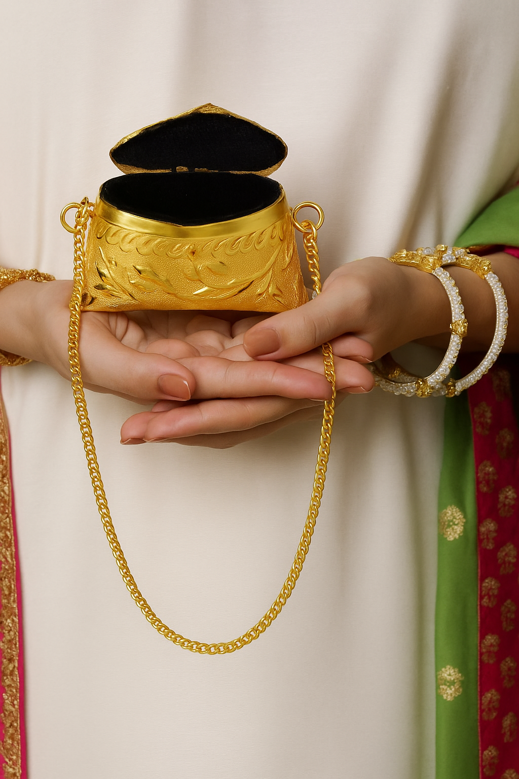 Luxe Mini Gold Batua Purse – Festive Potli Bag Style