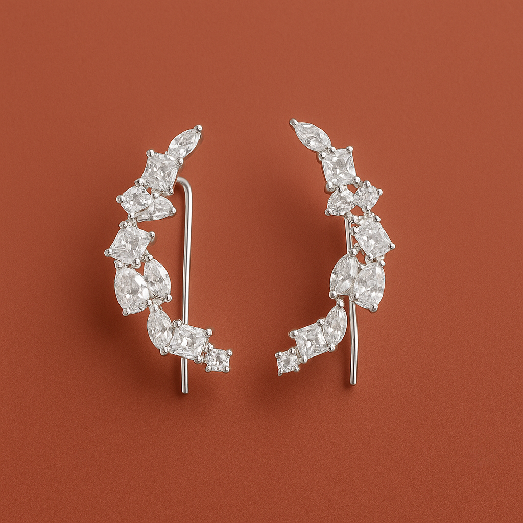 Front-Hug Ear Cuff – Illusion Climber with One Piercing
