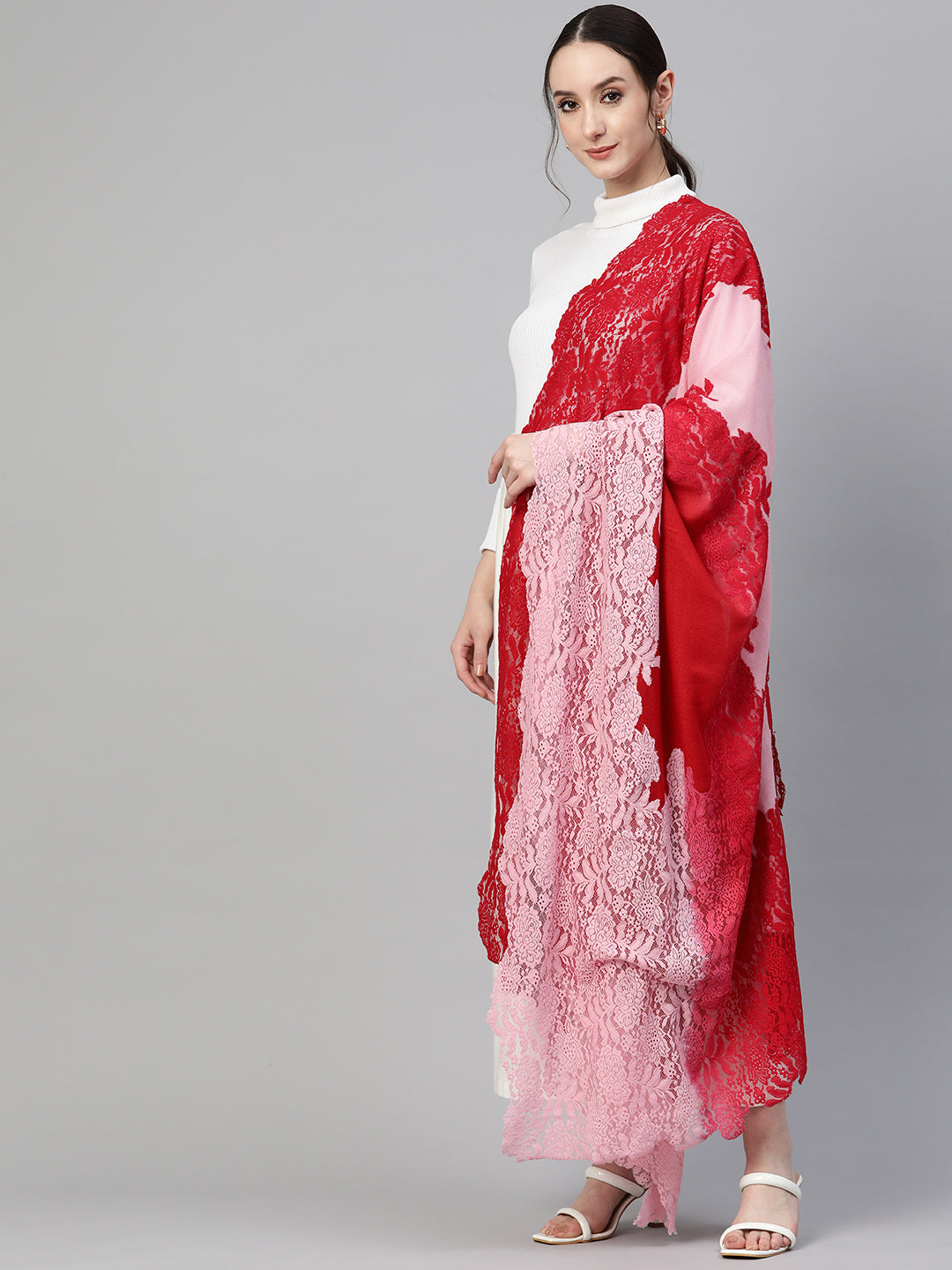 pink shawl for wedding, red shawl online, shawls and stoles
