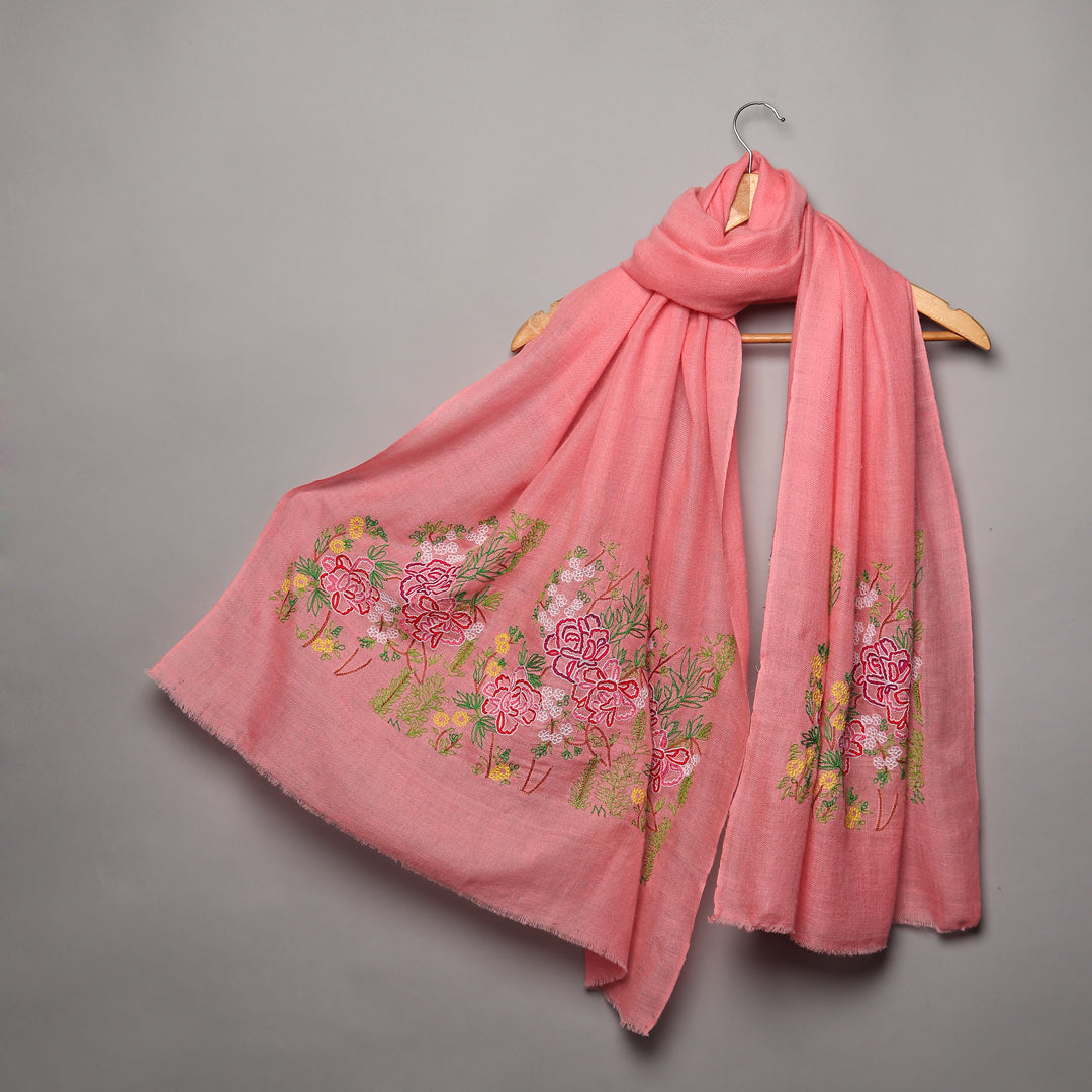 pink shawl, pashmina shawl price by modarta