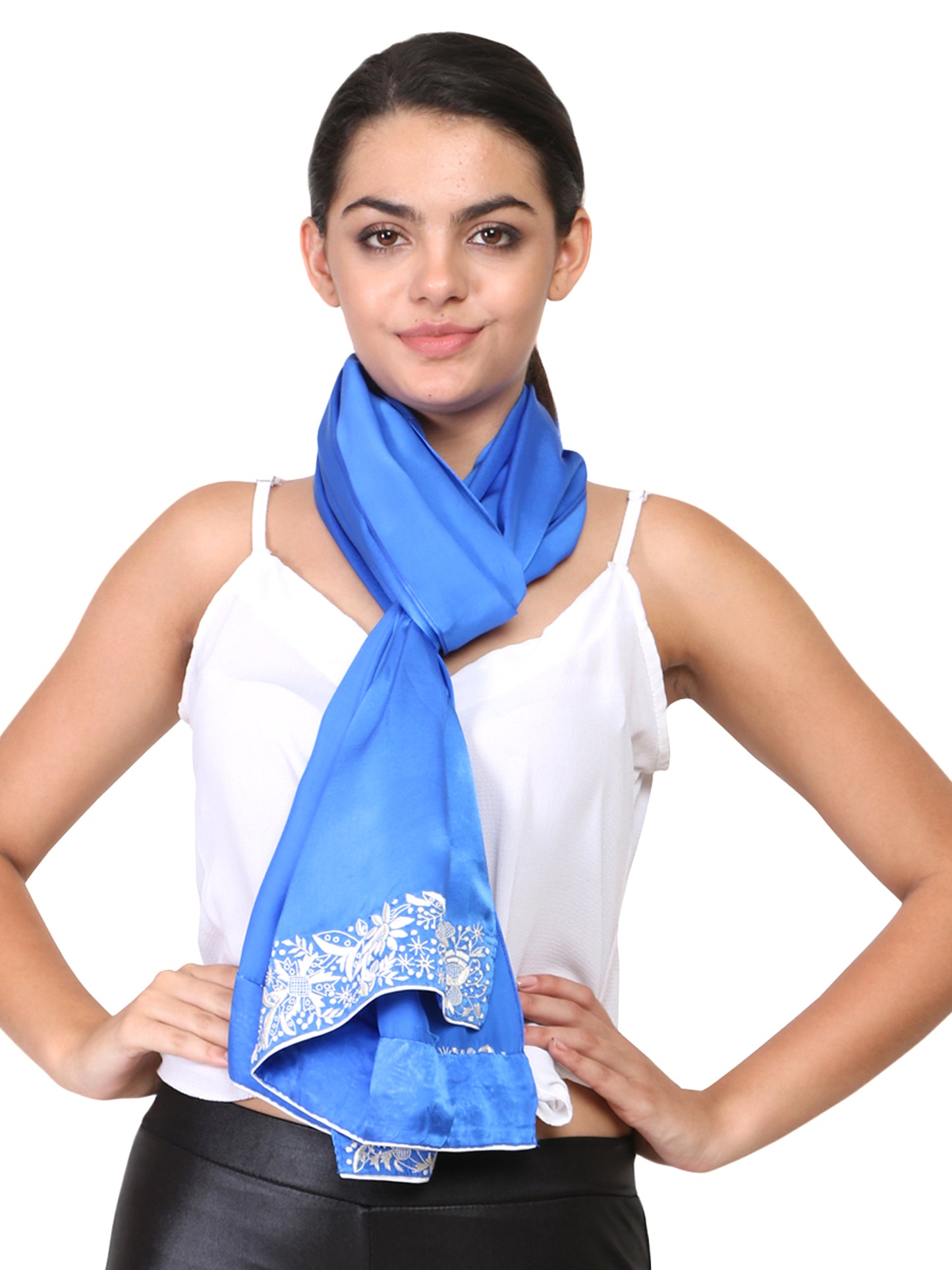 Parsi gara embroidery on silk stole