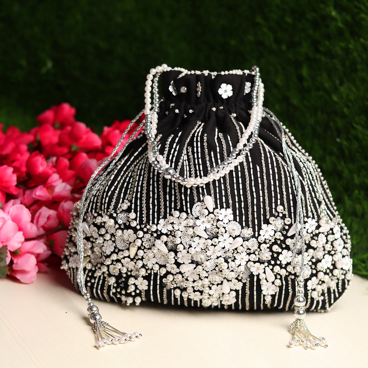 party bag, black designer bag by modarta