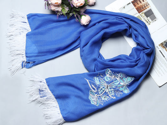 blue pashmina shawl online , pure pashmina
