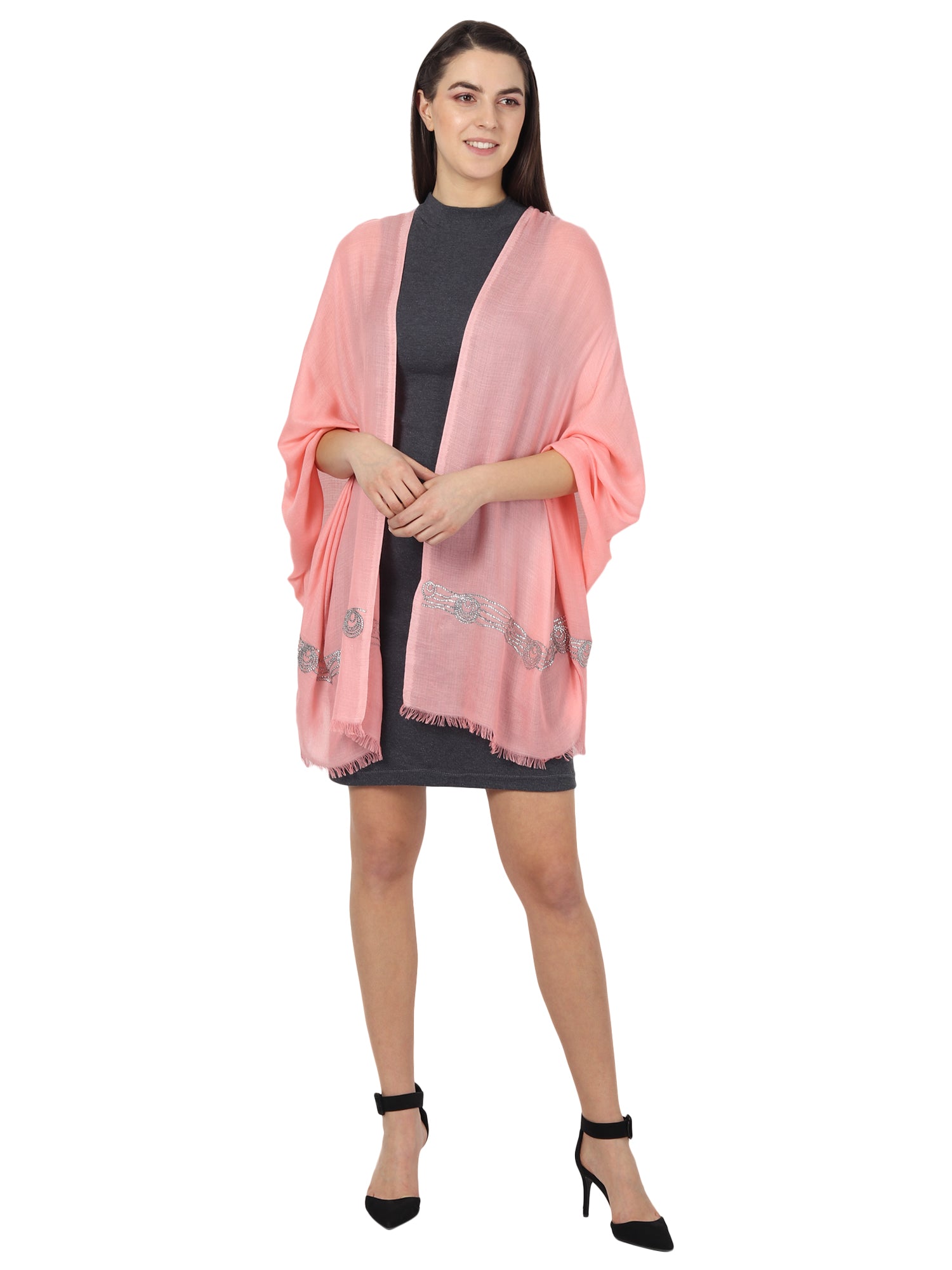 winter stole for ladies, swarovski stoles