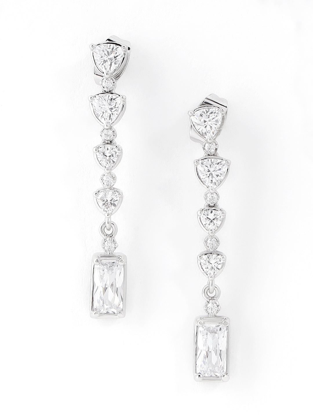 Crystal Solid Drop Earrings – Elegant Statement Jewelry for Women